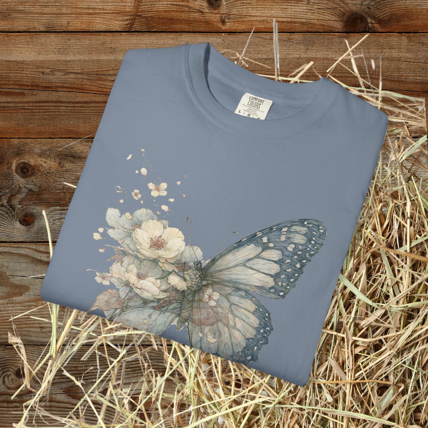 Watercolor Butterfly Floral tee | Butterfly Flower T-Shirt