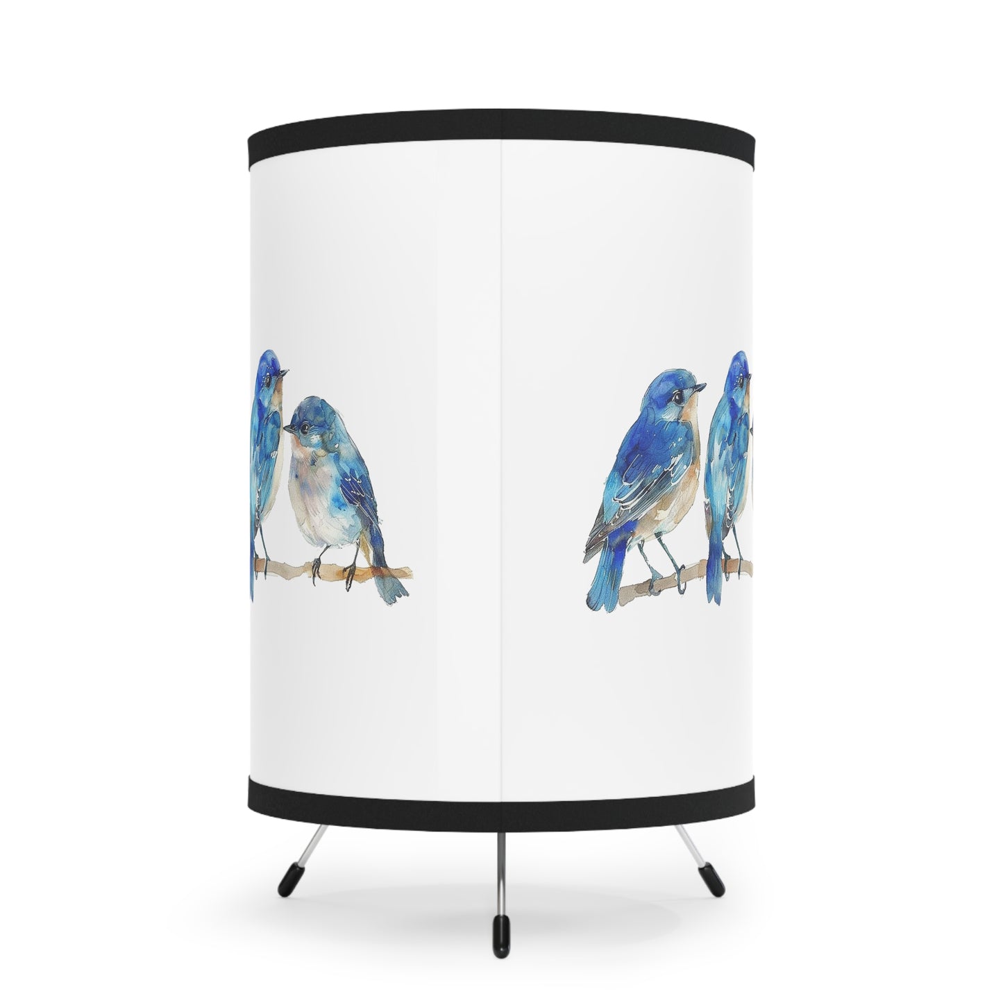 Bluebird Desk Lamp on Low Profile Tripod, Cute Decorator Bluebird Accent Lamp