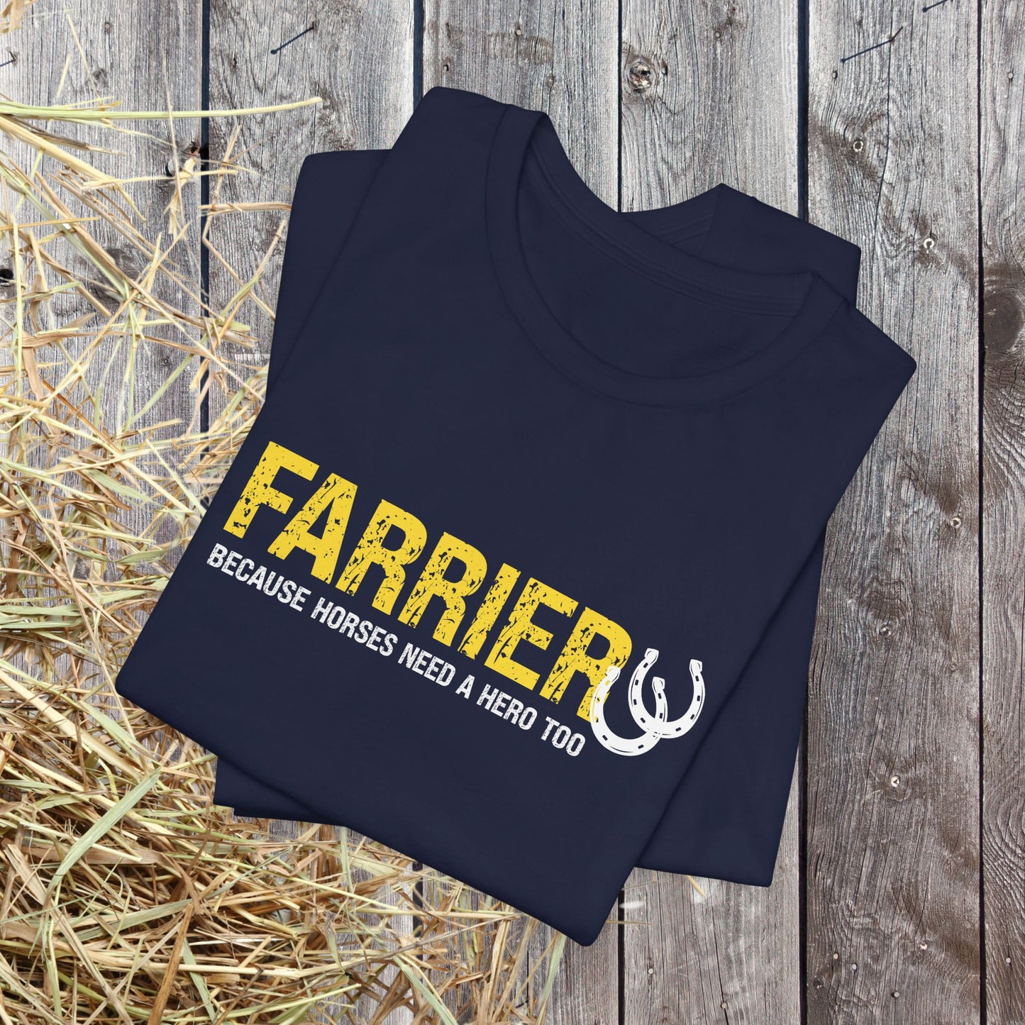 Farrier T-shirt, Farrier Horse Hero Tee, Horseshoer Work Shirt Tee