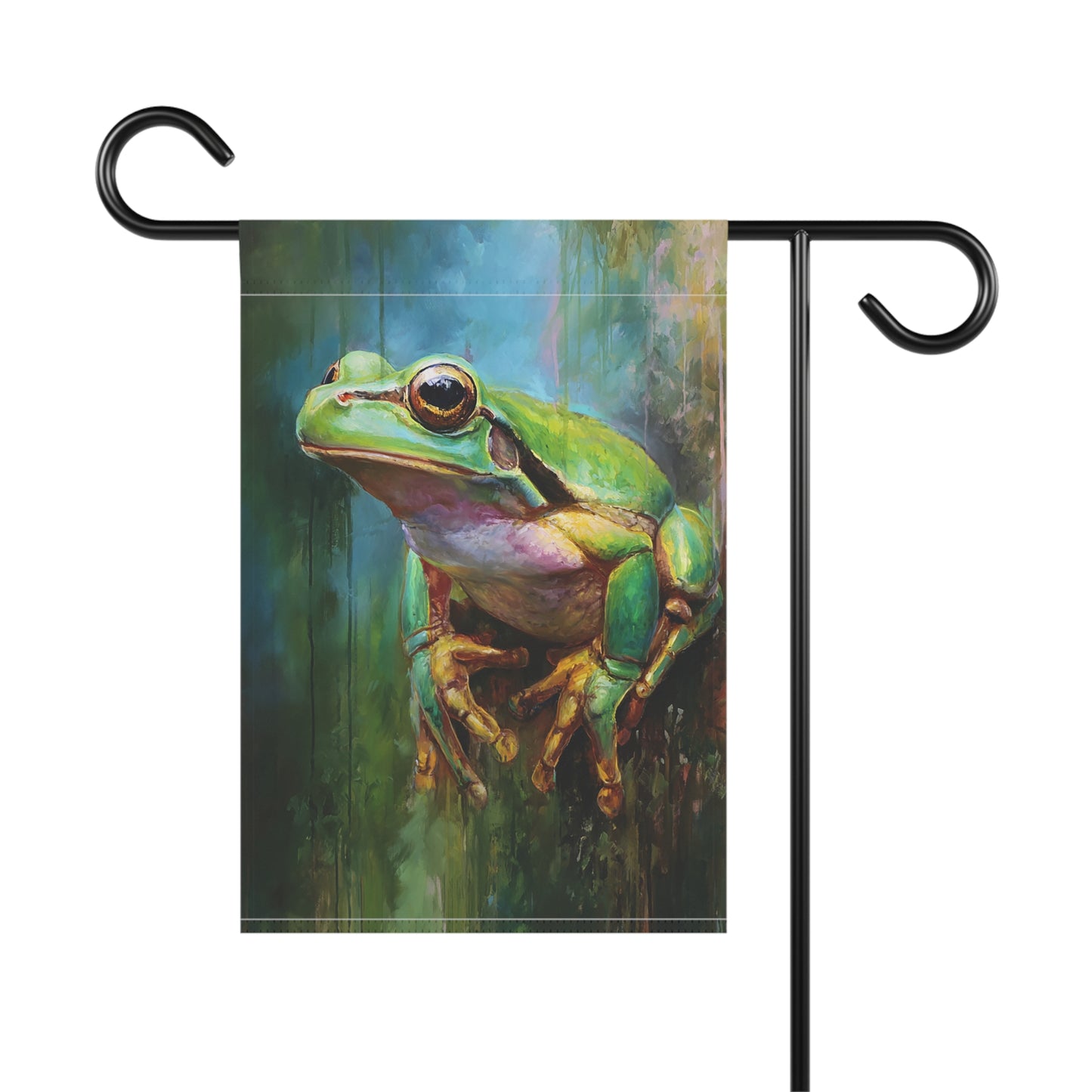 Unique Whimsical Frog Garden Banner