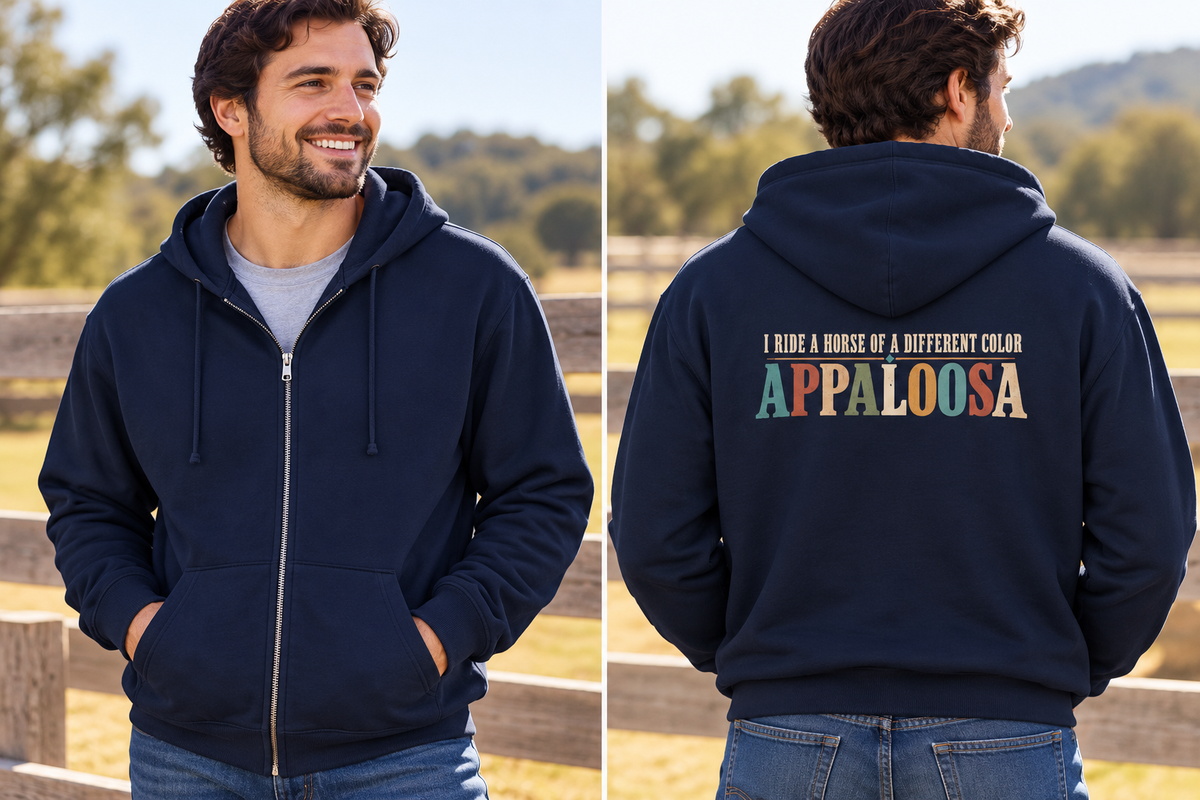Appaloosa Horse Full-Zip Hoodie – Horse of a Different Color Jacket