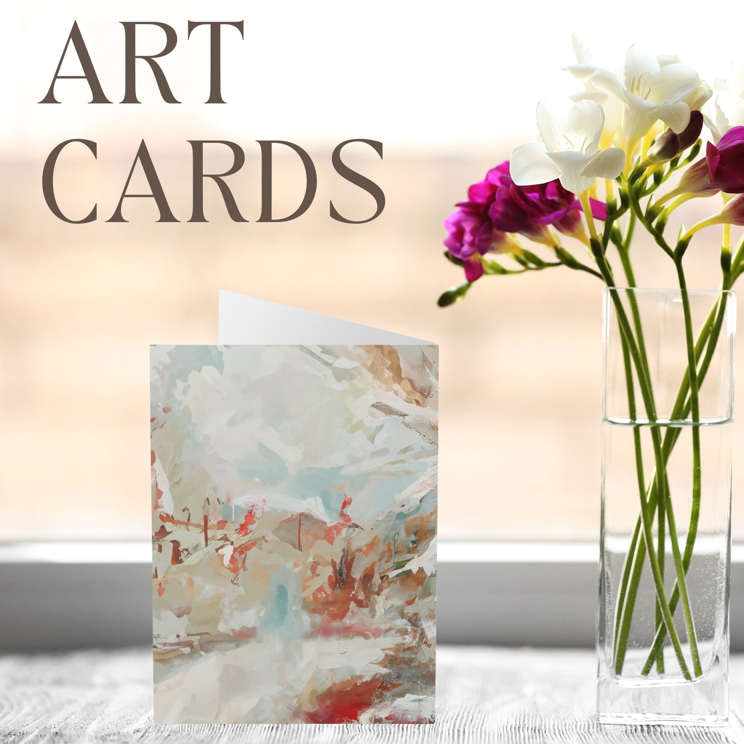 5 Original Art Scarlet Red Holiday Angel in Oils Cards, Set of Blank Christmas - FlooredByArt