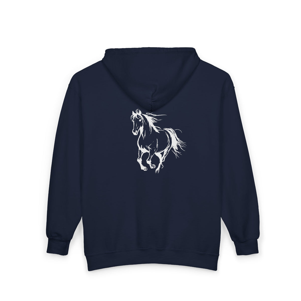 Horse Full Zip Hoodie, Galloping Horse Jacket, Equestrian Hoodie, Horse Lover Gift
