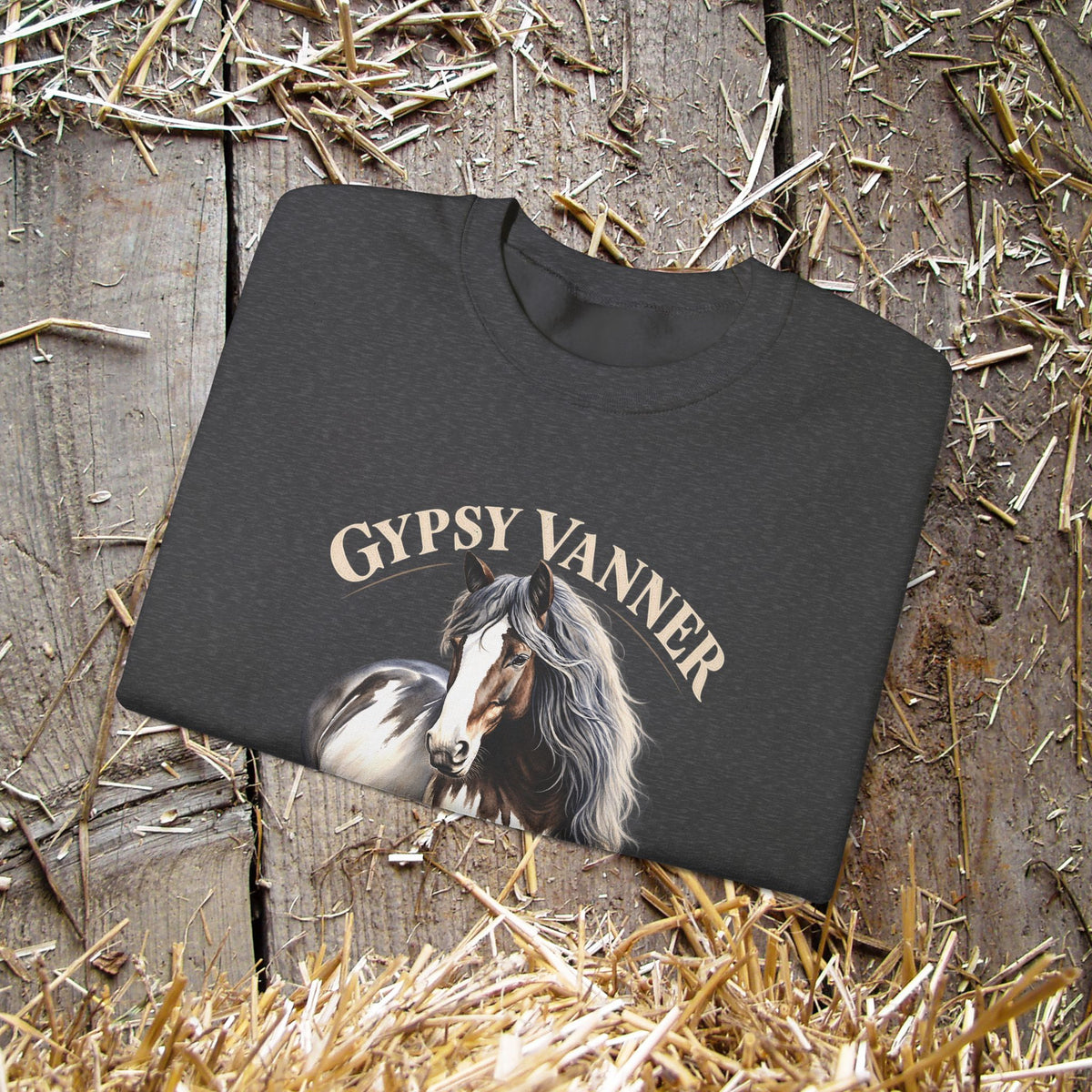Gypsy Vanner Horse Sweatshirt, Vanner Horse Crewneck, Equestrian Horse Lover Gift
