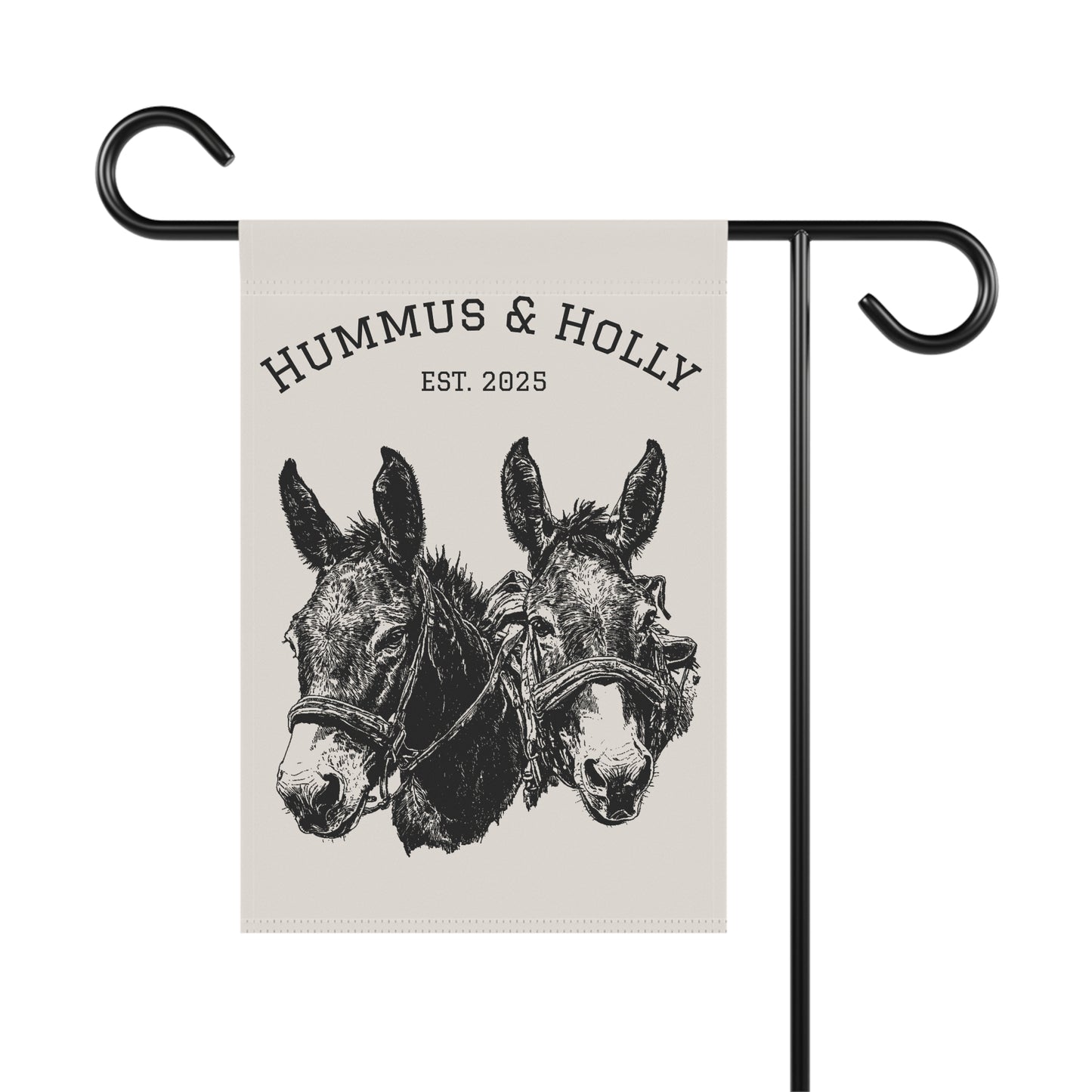 Personalized Farmhouse Garden Mules Horse Banner