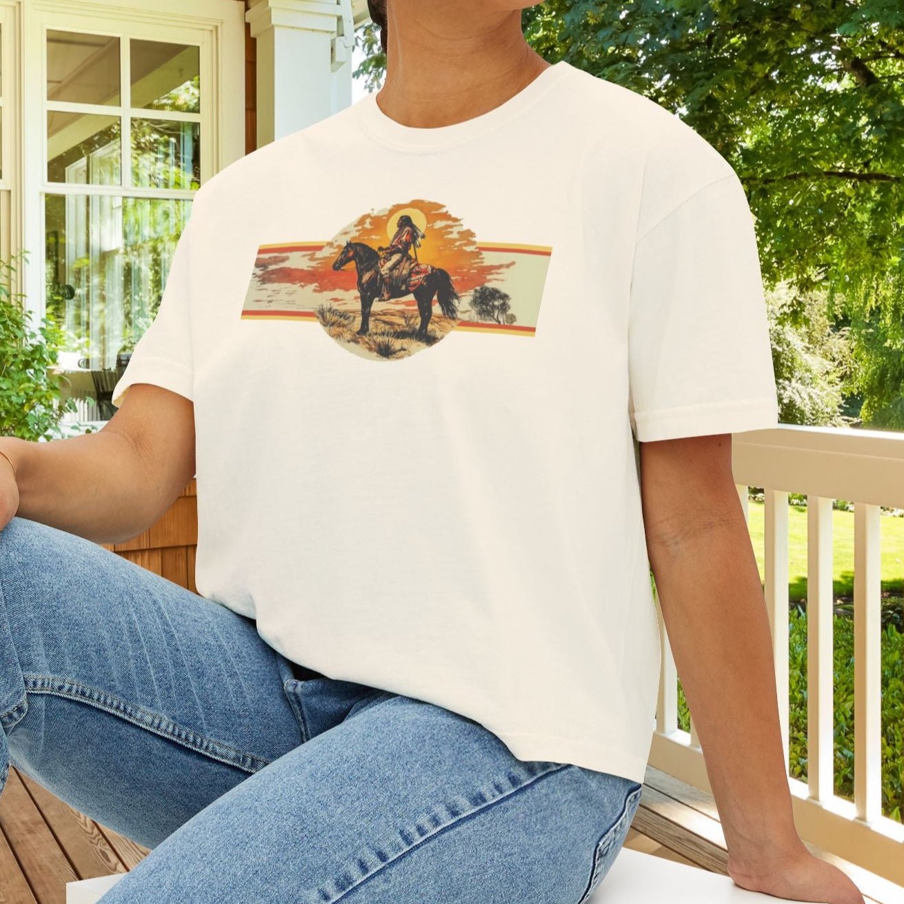 American Indian Spirit Crop Top – Western Heritage Comfort Colors T-Shirt for Women - FlooredByArt