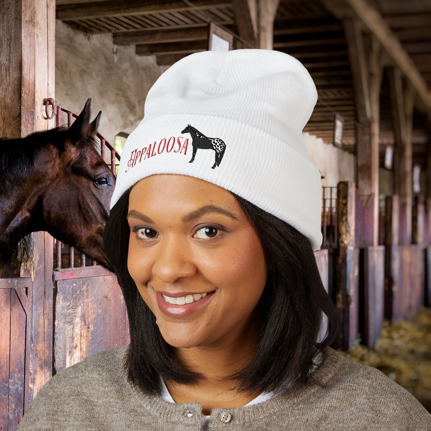 Appaloosa Embroidered Denim Hat โ Vintage - Style Horse Lover Cap - FlooredByArt