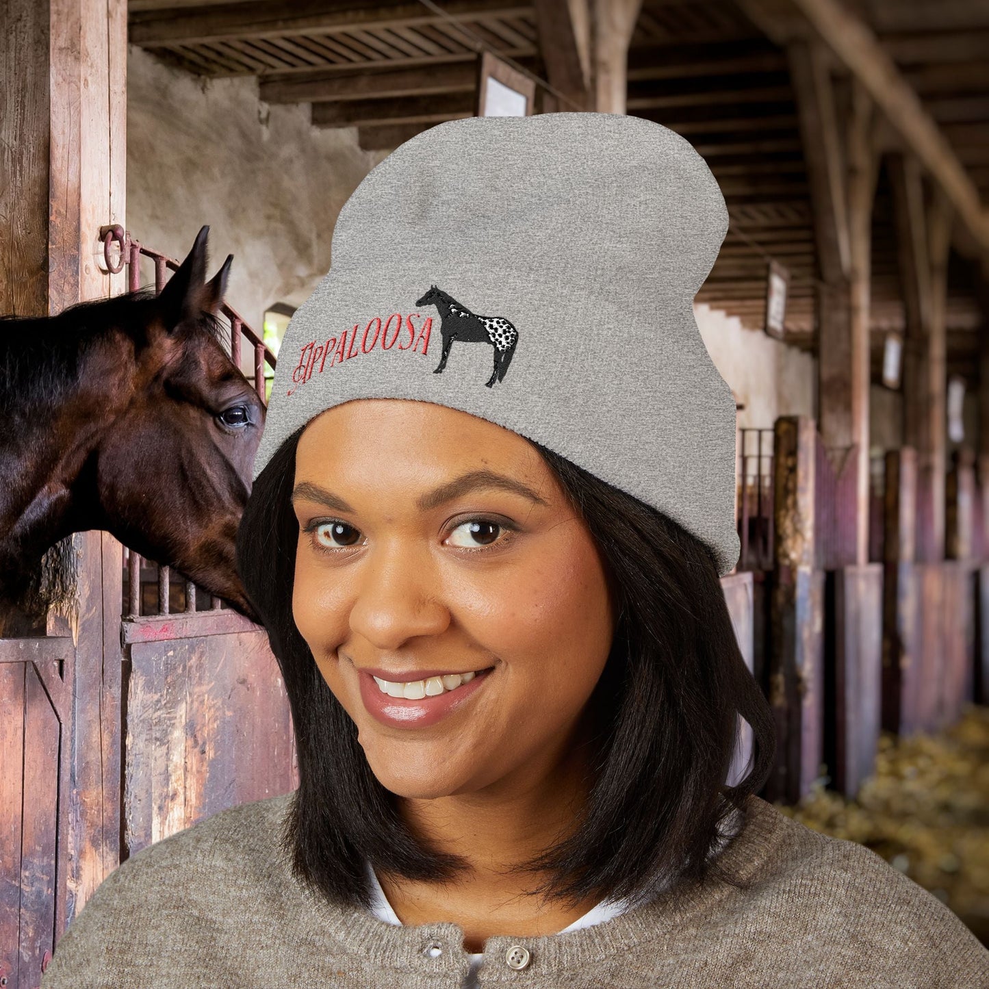 Appaloosa Embroidered Denim Hat โ Vintage - Style Horse Lover Cap - FlooredByArt