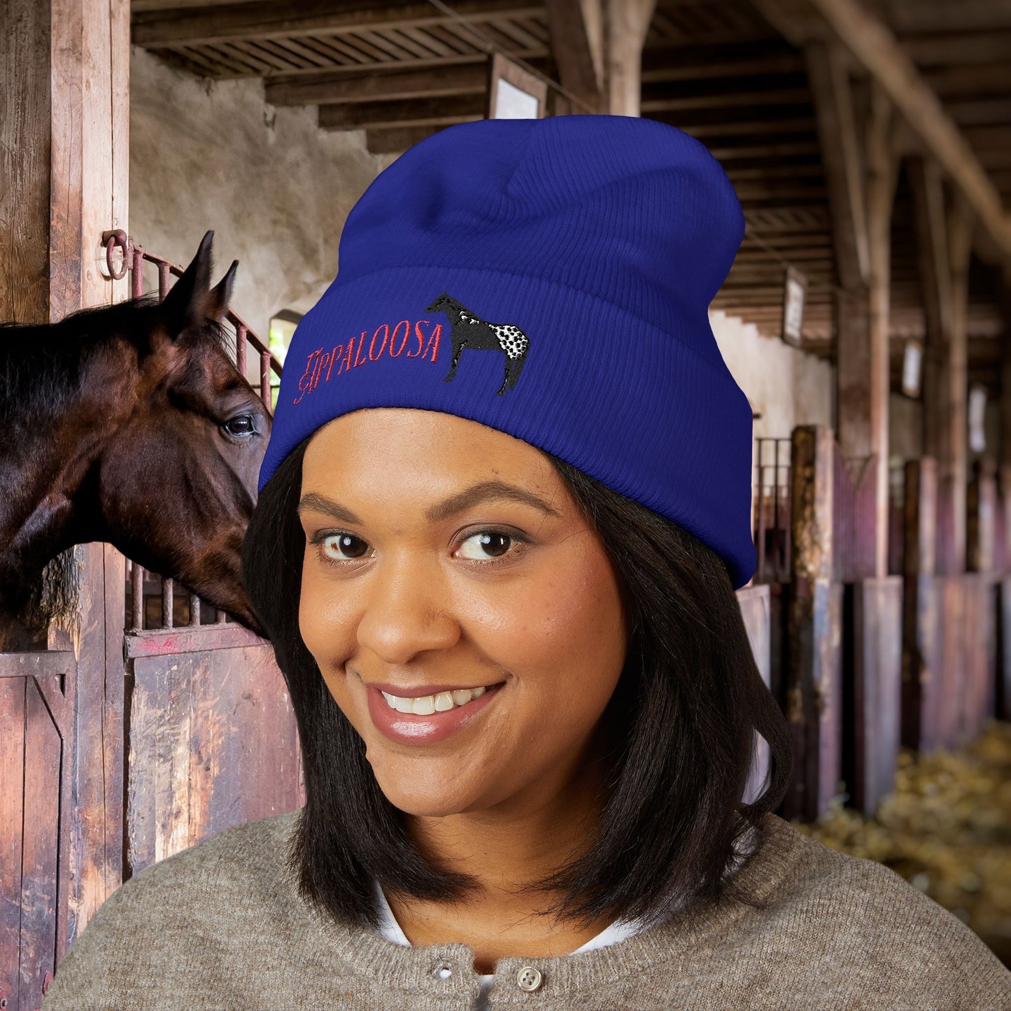 Appaloosa Embroidered Denim Hat โ Vintage - Style Horse Lover Cap - FlooredByArt