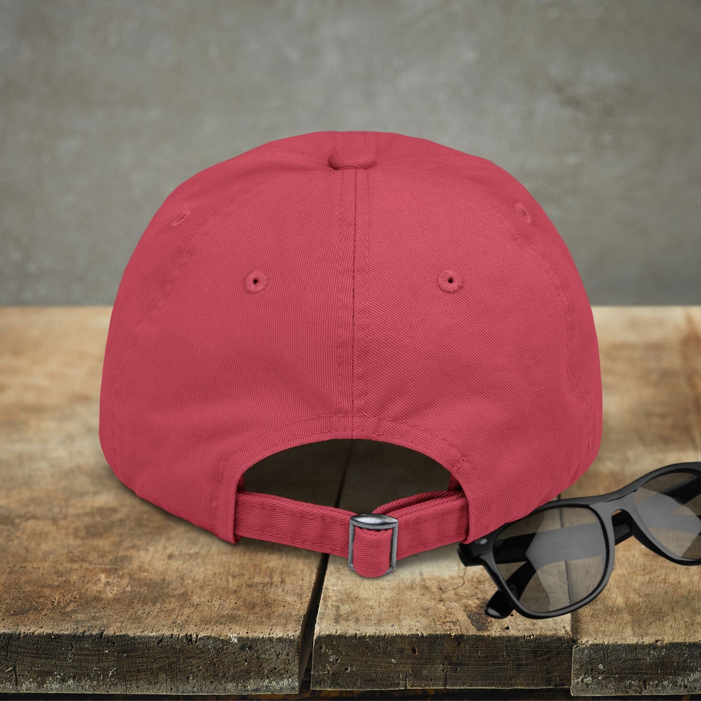 Black Dog Premium Distressed Dad or Mom Hat, Cute Art Print Baseball Cap - FlooredByArt