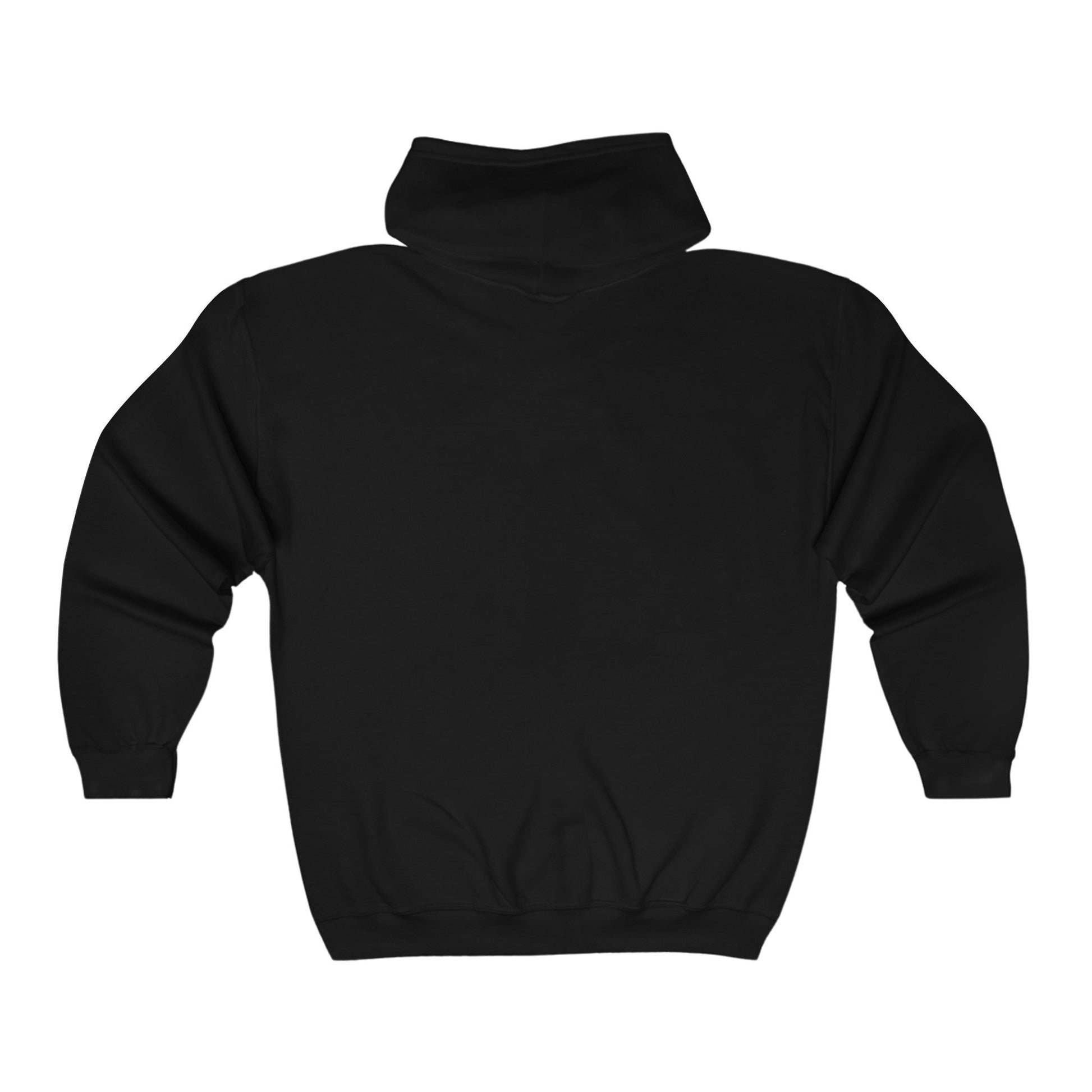 Black & White Thunderbird Jacket, Full Zip Hoodie, Thunderbird Totem Spirit - FlooredByArt