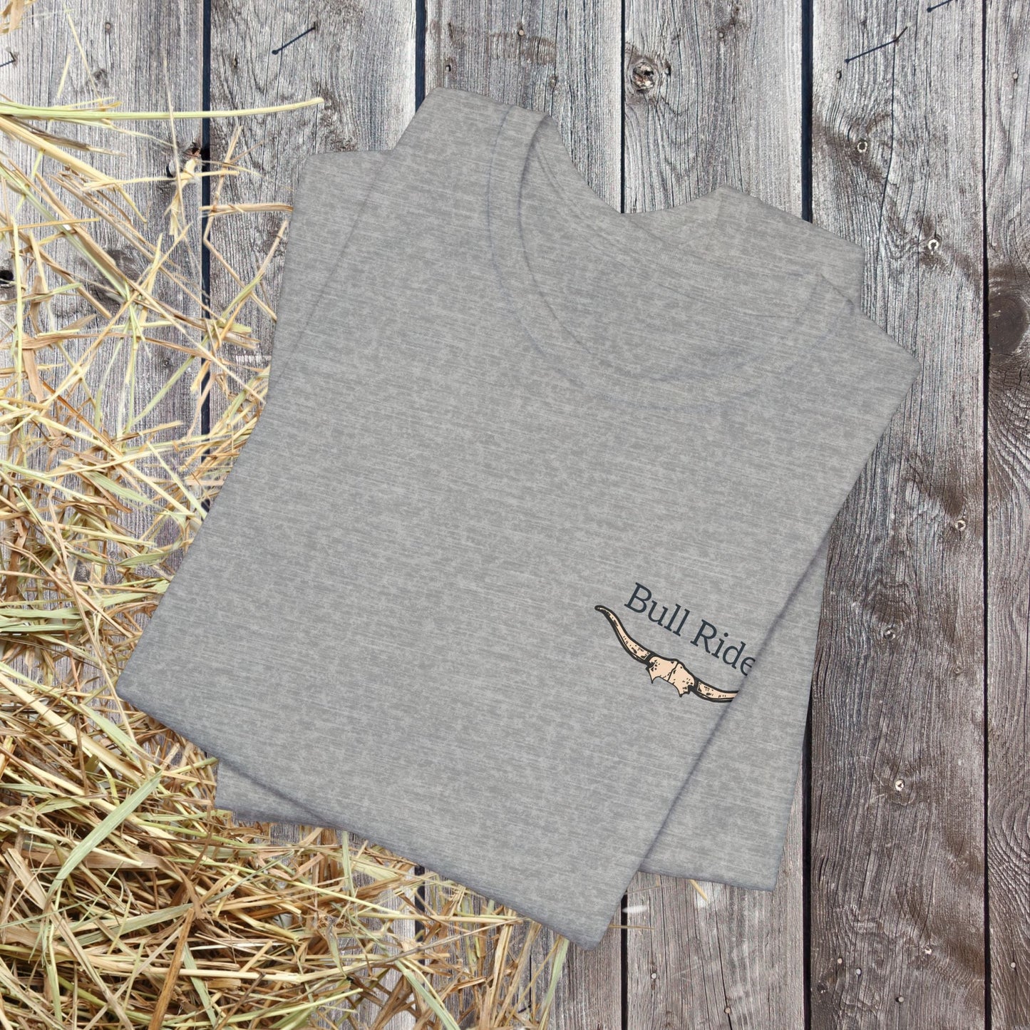Bull Rider Rodeo T-Shirt – Cowboy Grit Graphic Tee for Rodeo Fans - FlooredByArt