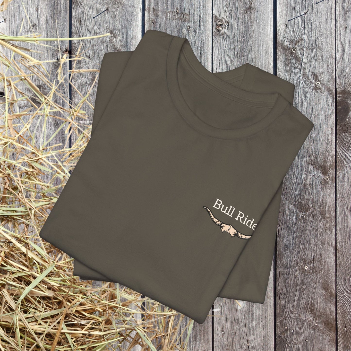 Bull Rider Rodeo T-Shirt – Cowboy Grit Graphic Tee for Rodeo Fans - FlooredByArt