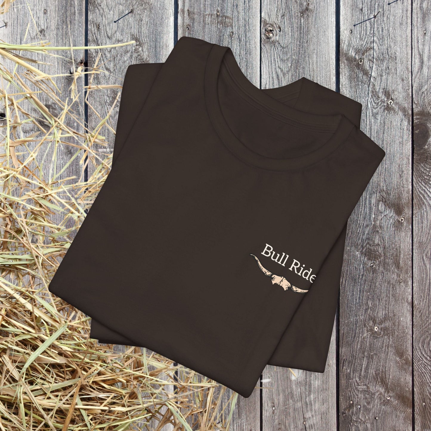 Bull Rider Rodeo T-Shirt – Cowboy Grit Graphic Tee for Rodeo Fans - FlooredByArt