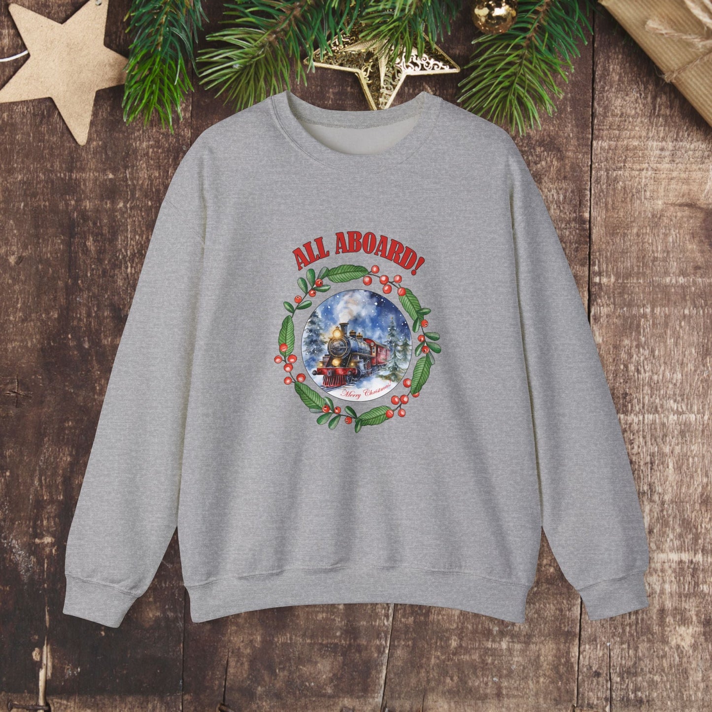 Christmas Train Sweatshirt, Polar Express Shirt, Christmas Gift For Family Train Lover - FlooredByArt