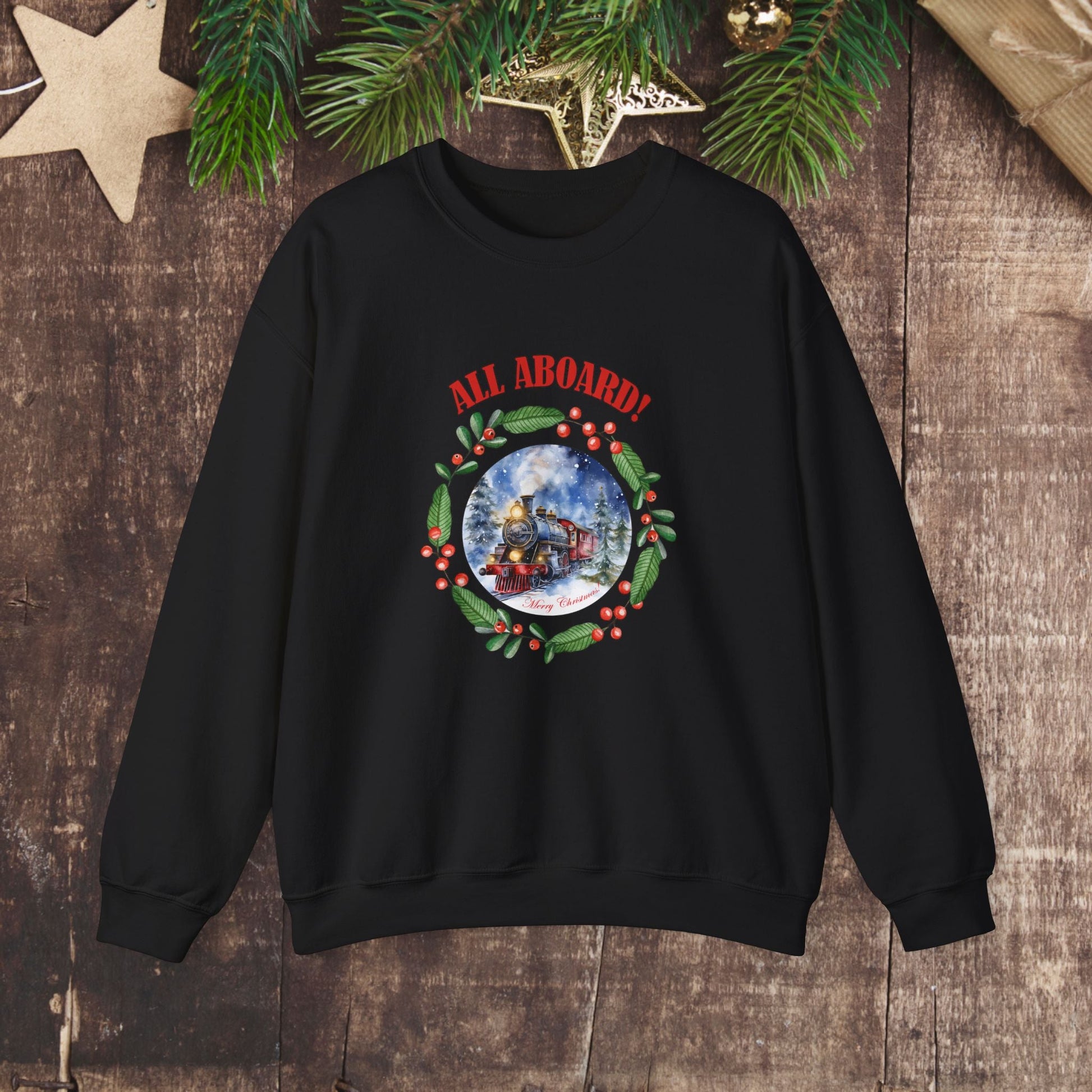 Christmas Train Sweatshirt, Polar Express Shirt, Christmas Gift For Family Train Lover - FlooredByArt