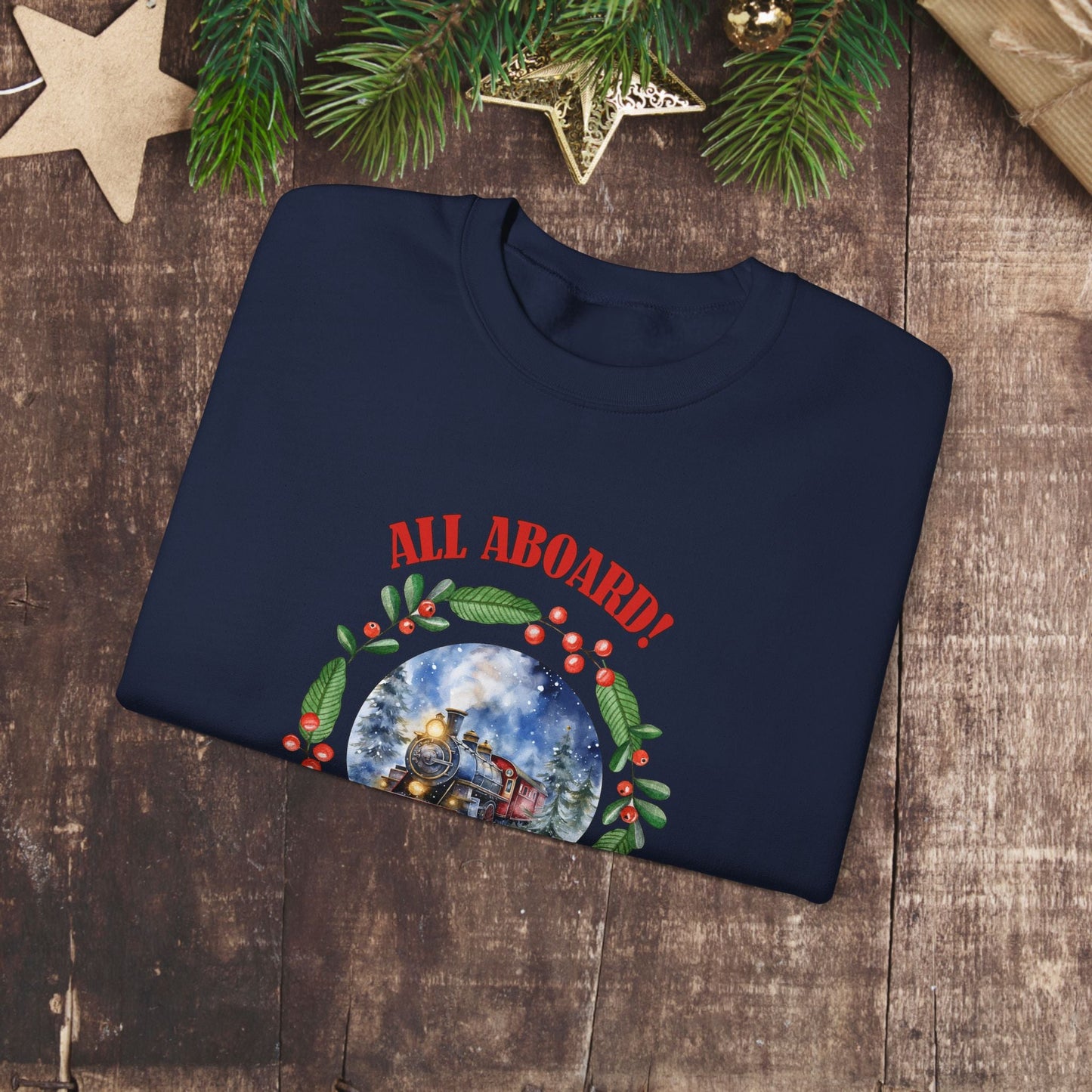 Christmas Train Sweatshirt, Polar Express Shirt, Christmas Gift For Family Train Lover - FlooredByArt