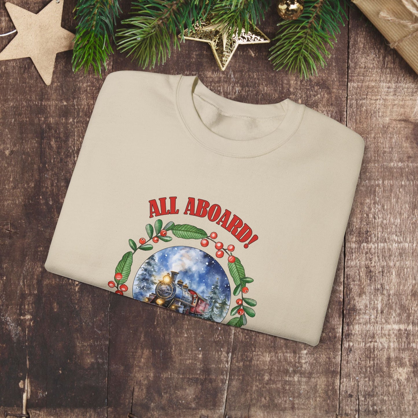Christmas Train Sweatshirt, Polar Express Shirt, Christmas Gift For Family Train Lover - FlooredByArt