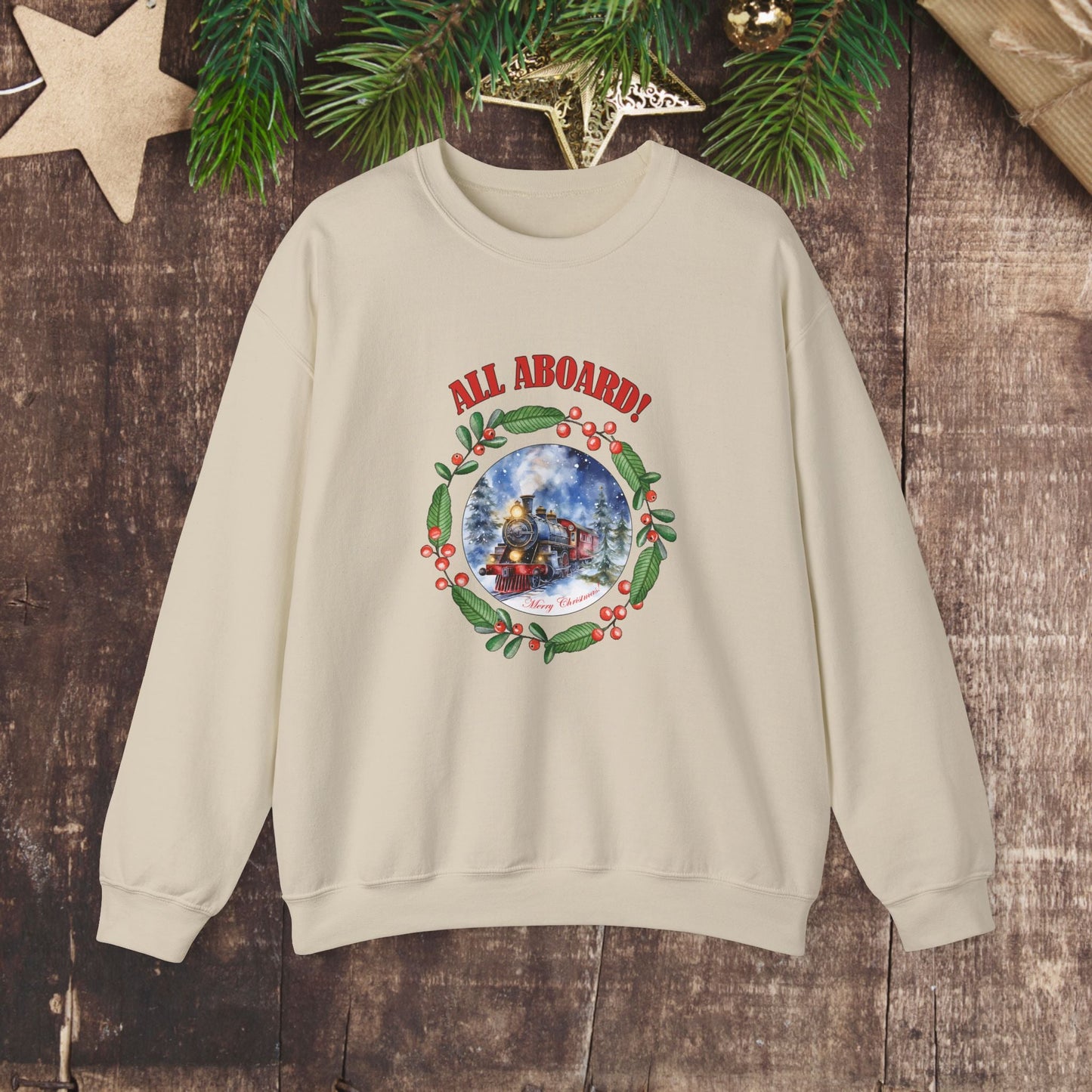 Christmas Train Sweatshirt, Polar Express Shirt, Christmas Gift For Family Train Lover - FlooredByArt