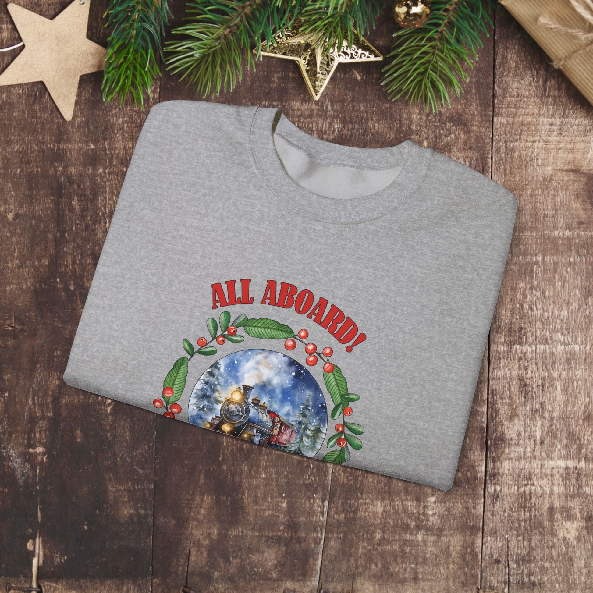 Christmas Train Sweatshirt, Polar Express Shirt, Christmas Gift For Family Train Lover - FlooredByArt