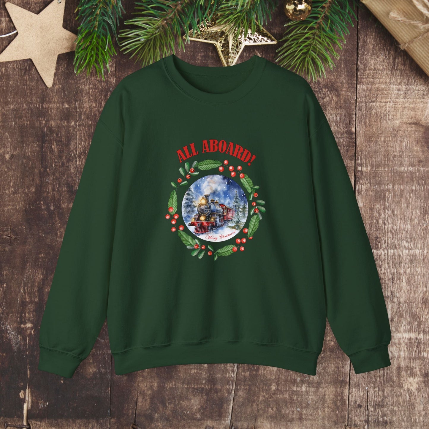 Christmas Train Sweatshirt, Polar Express Shirt, Christmas Gift For Family Train Lover - FlooredByArt