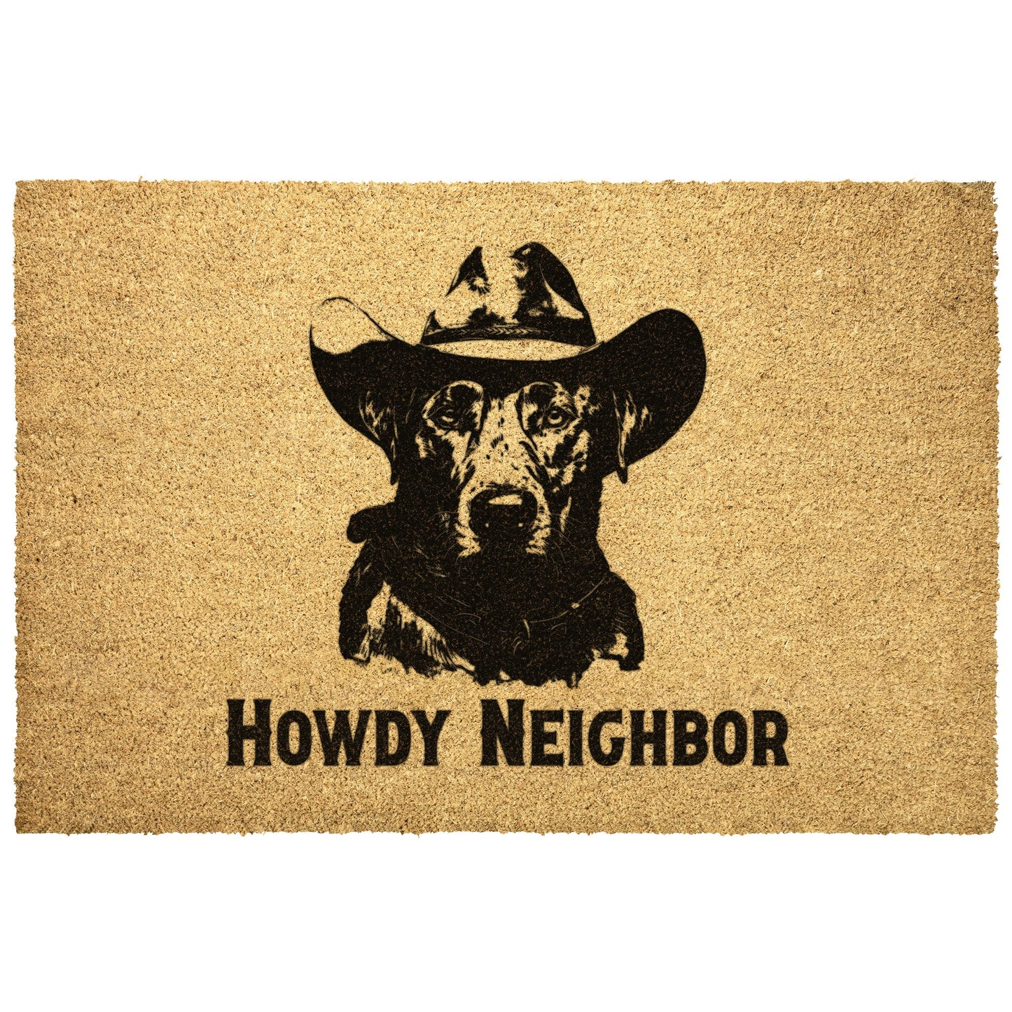 Cowboy Dog DoormatPersonalized Dog Gift, Welcome Mat Dog, Dog Doormat, Custom Dog Gift, Dog Breeds, Dog Door Mat, Dog Welcome Doormat, Custom Welcome Dog Mat - FlooredByArt
