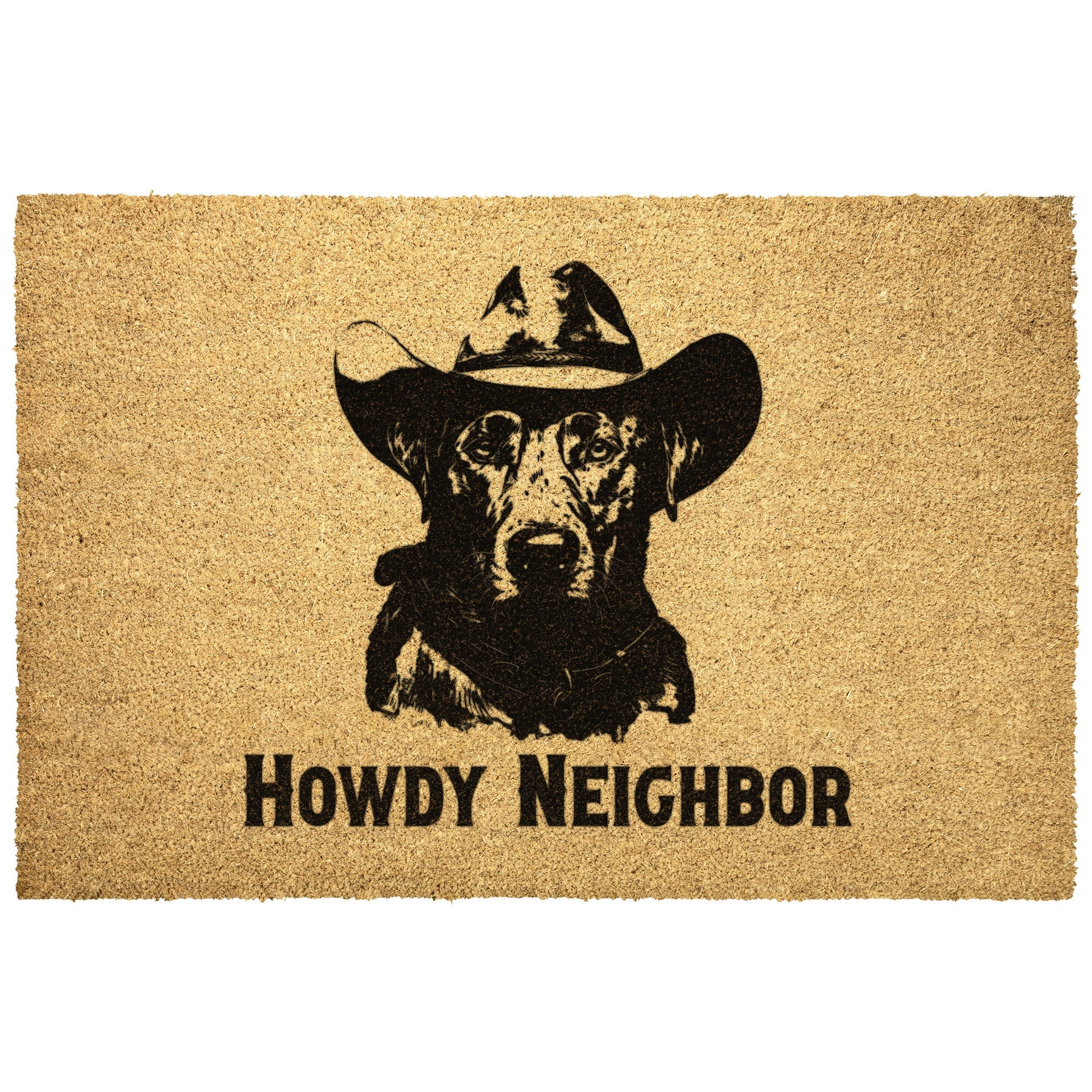 Cowboy Dog DoormatPersonalized Dog Gift, Welcome Mat Dog, Dog Doormat, Custom Dog Gift, Dog Breeds, Dog Door Mat, Dog Welcome Doormat, Custom Welcome Dog Mat - FlooredByArt