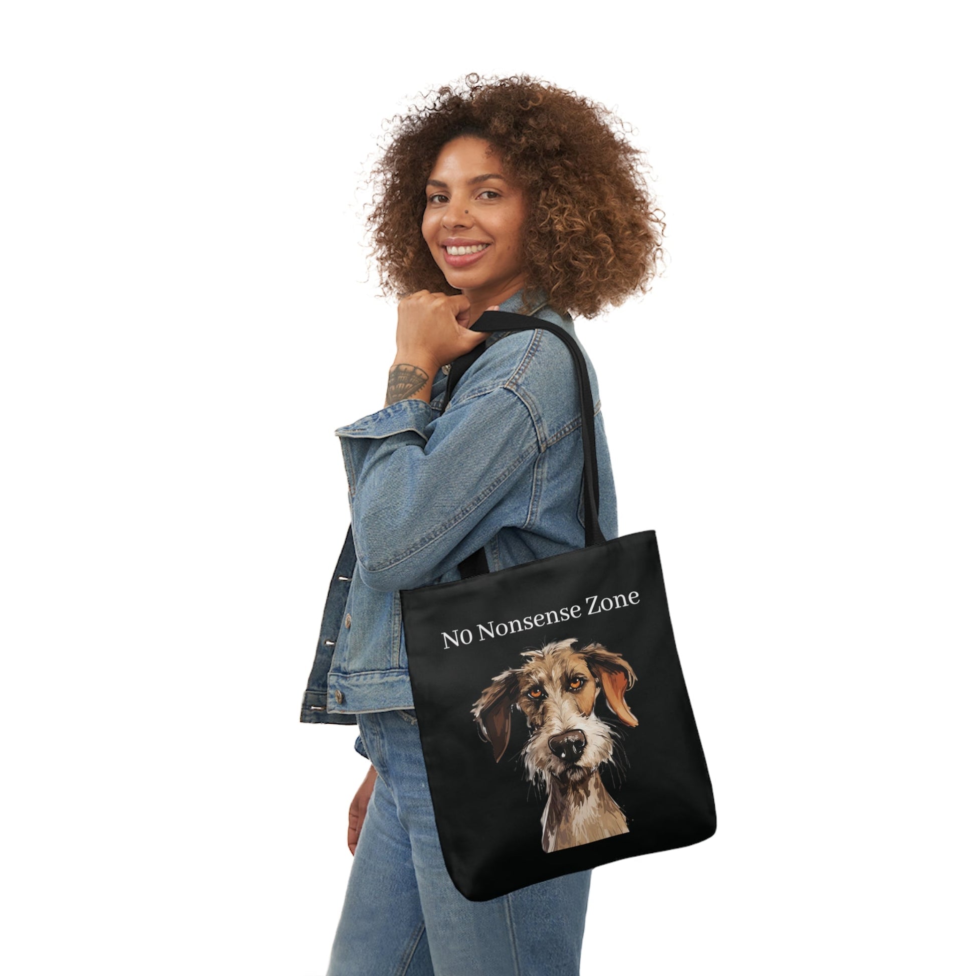 Cute and Funny Dog Tote Bag - No Nonsense Please! Dog Carry All Tote Bag - FlooredByArt