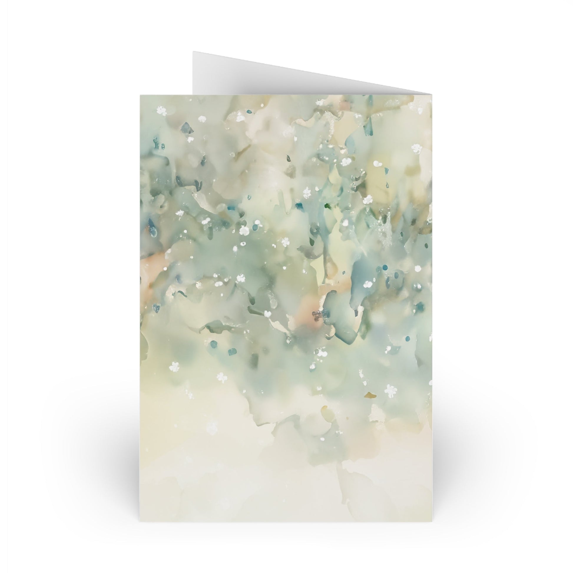 Cute Baby Chicken in Snow, Artwork Design Blank Greeting Cards - Set of 10 or 1 - FlooredByArt