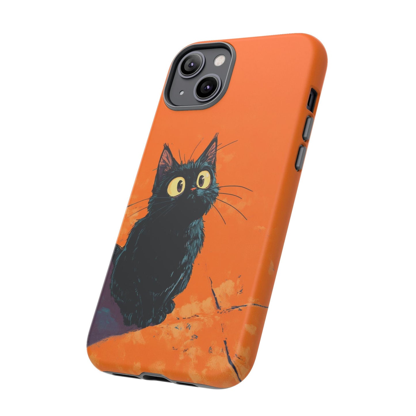 Cute Cat iPhone Case, Tough Phone Cover, iPhone 16, 15, 14 series - FlooredByArt