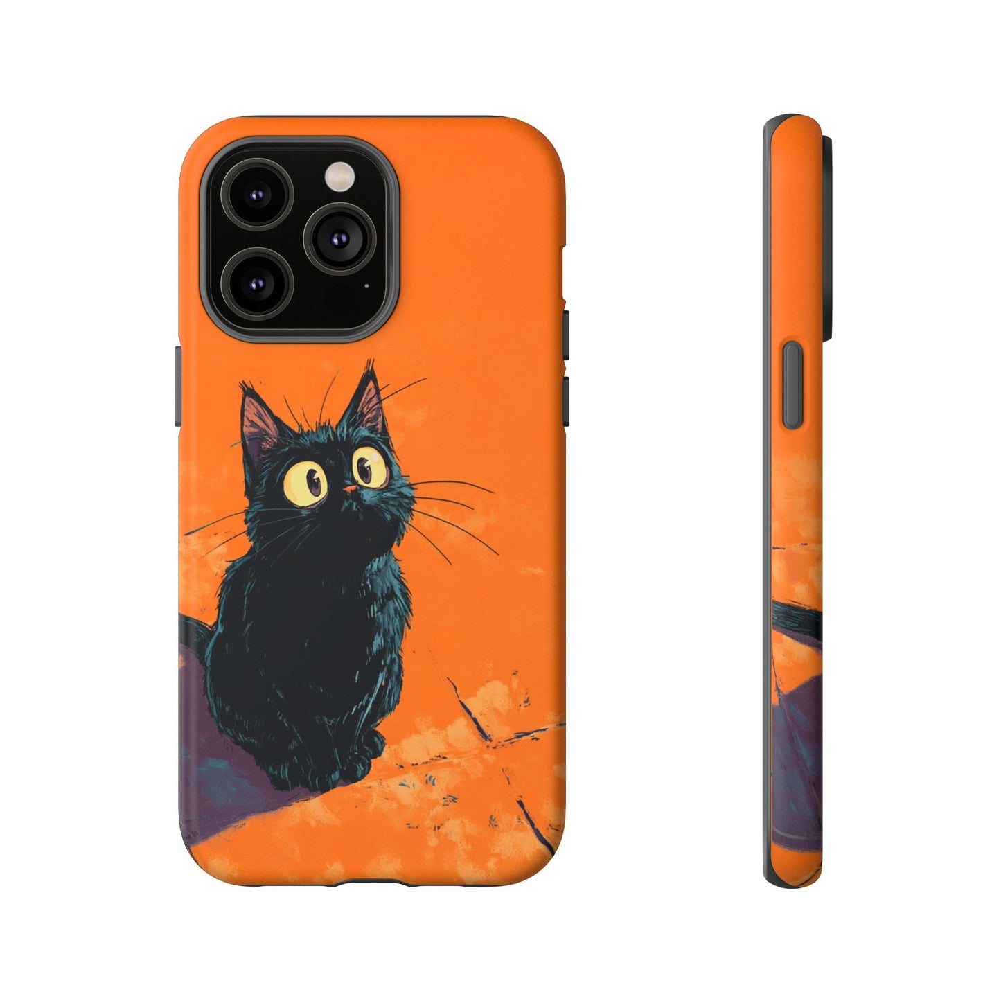 Cute Cat iPhone Case, Tough Phone Cover, iPhone 16, 15, 14 series - FlooredByArt