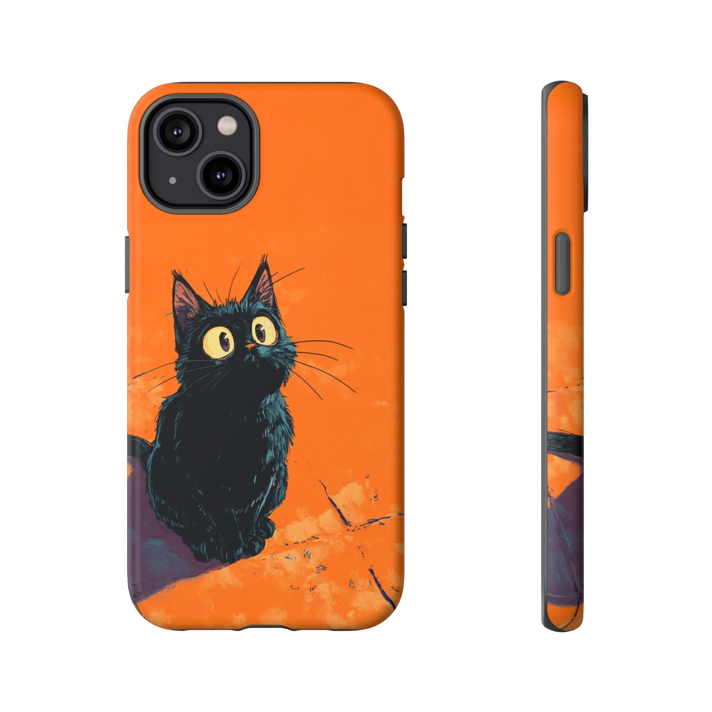 Cute Cat iPhone Case, Tough Phone Cover, iPhone 16, 15, 14 series - FlooredByArt