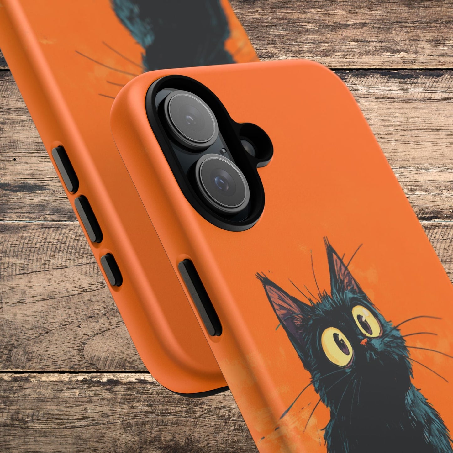 Cute Cat iPhone Case, Tough Phone Cover, iPhone 16, 15, 14 series - FlooredByArt