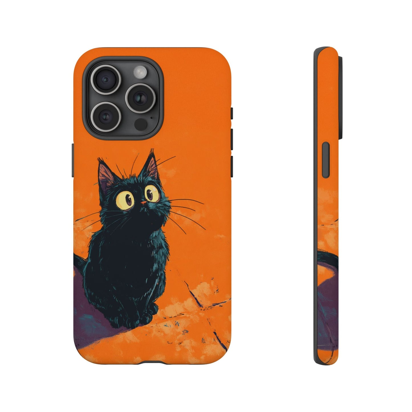 Cute Cat iPhone Case, Tough Phone Cover, iPhone 16, 15, 14 series - FlooredByArt