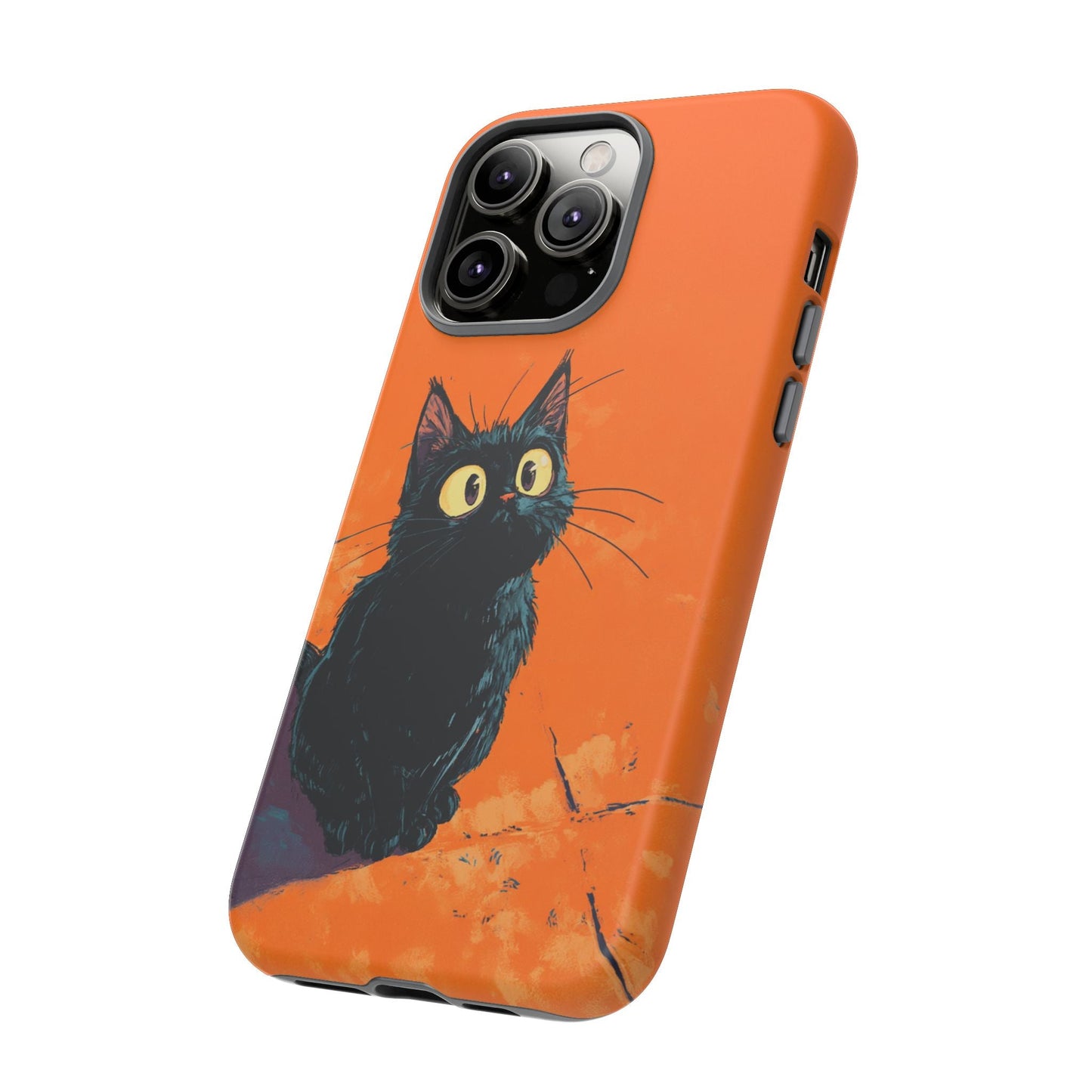 Cute Cat iPhone Case, Tough Phone Cover, iPhone 16, 15, 14 series - FlooredByArt