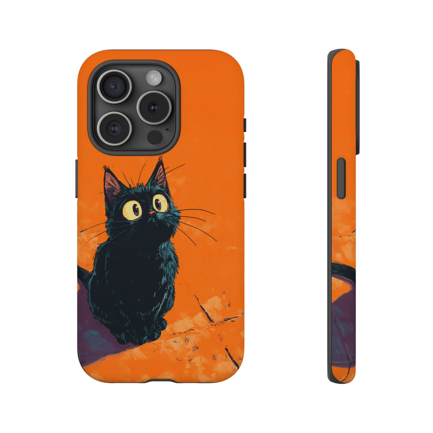 Cute Cat iPhone Case, Tough Phone Cover, iPhone 16, 15, 14 series - FlooredByArt