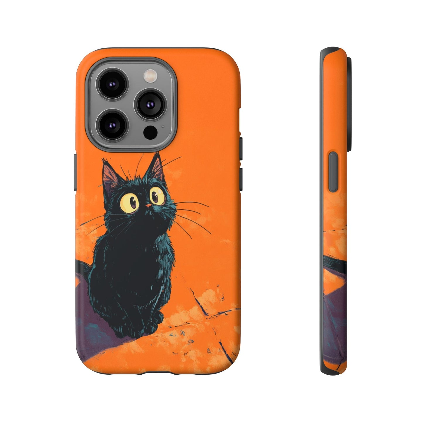 Cute Cat iPhone Case, Tough Phone Cover, iPhone 16, 15, 14 series - FlooredByArt