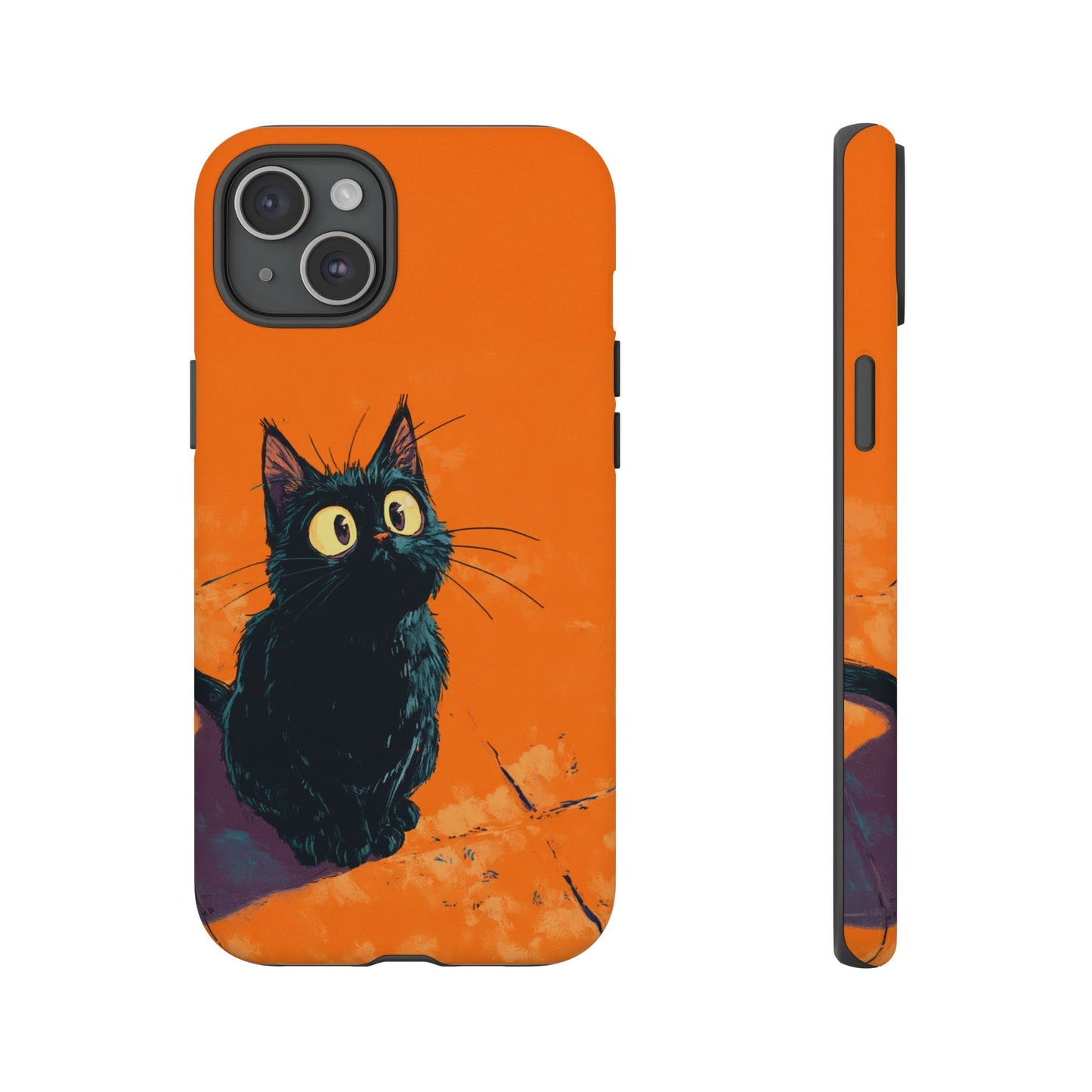 Cute Cat iPhone Case, Tough Phone Cover, iPhone 16, 15, 14 series - FlooredByArt