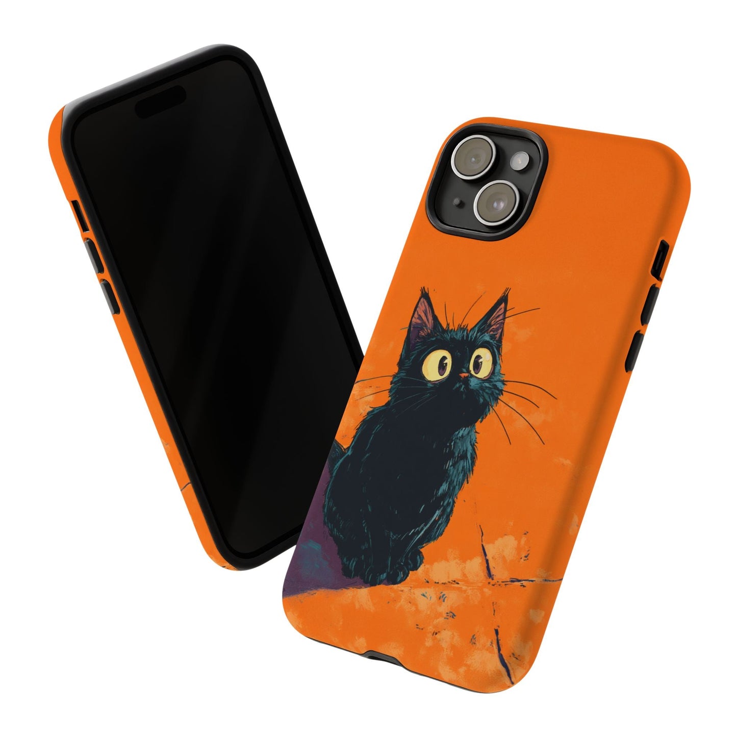 Cute Cat iPhone Case, Tough Phone Cover, iPhone 16, 15, 14 series - FlooredByArt