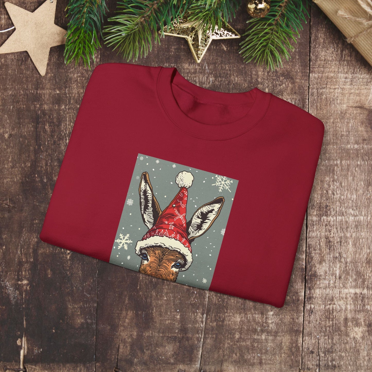 Donkey Christmas Sweatshirt Shirt, Cele "Bray" Te! Donkey Gifts, Donkey Mule Shirt - FlooredByArt