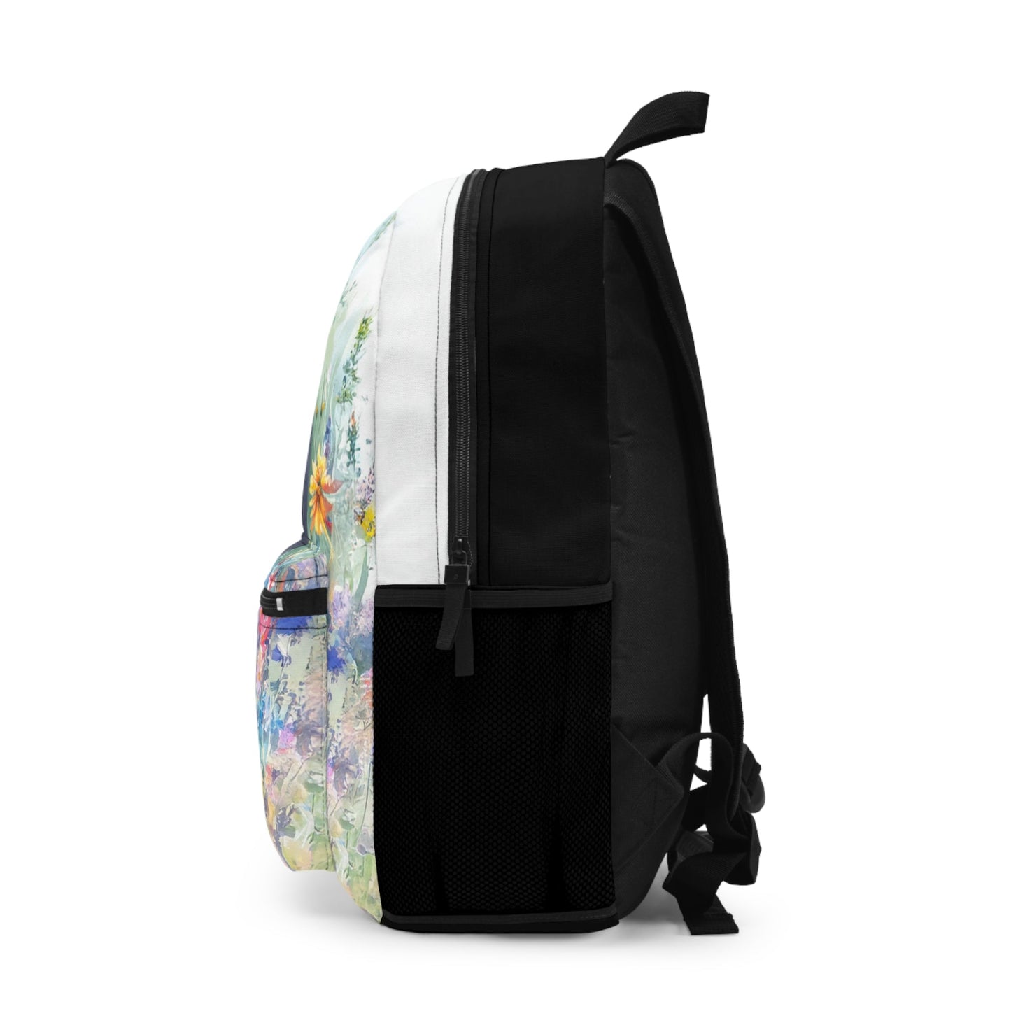 Donkey & Wildflowers Backpack - Personalized Fall School Bag, Cute Animal Art Travel Backpack, Gift for Kids or Nature Lovers - FlooredByArt
