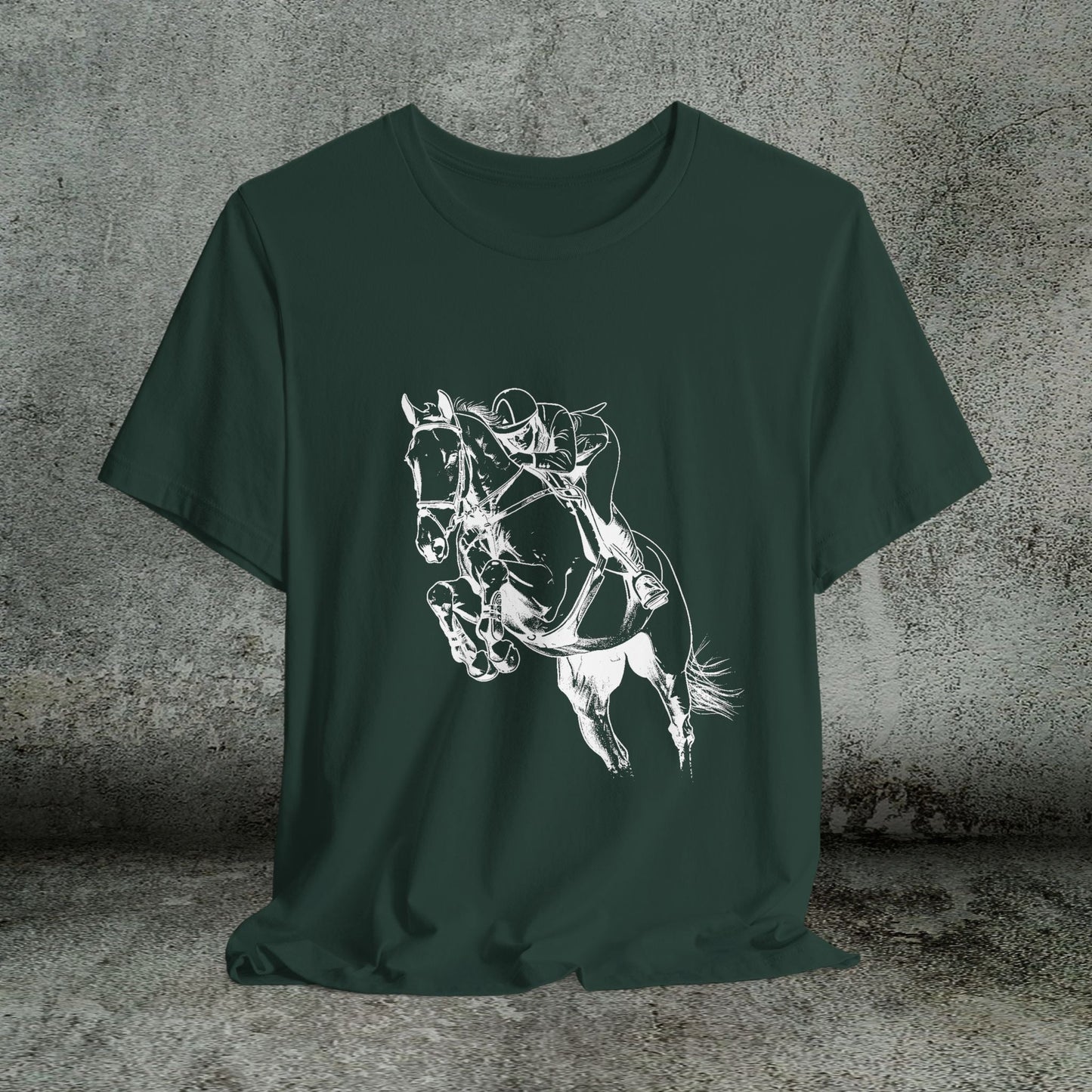Equestrian T-Shirt - Hunter Jumper Horse Tee, English Riding Apparel - FlooredByArt