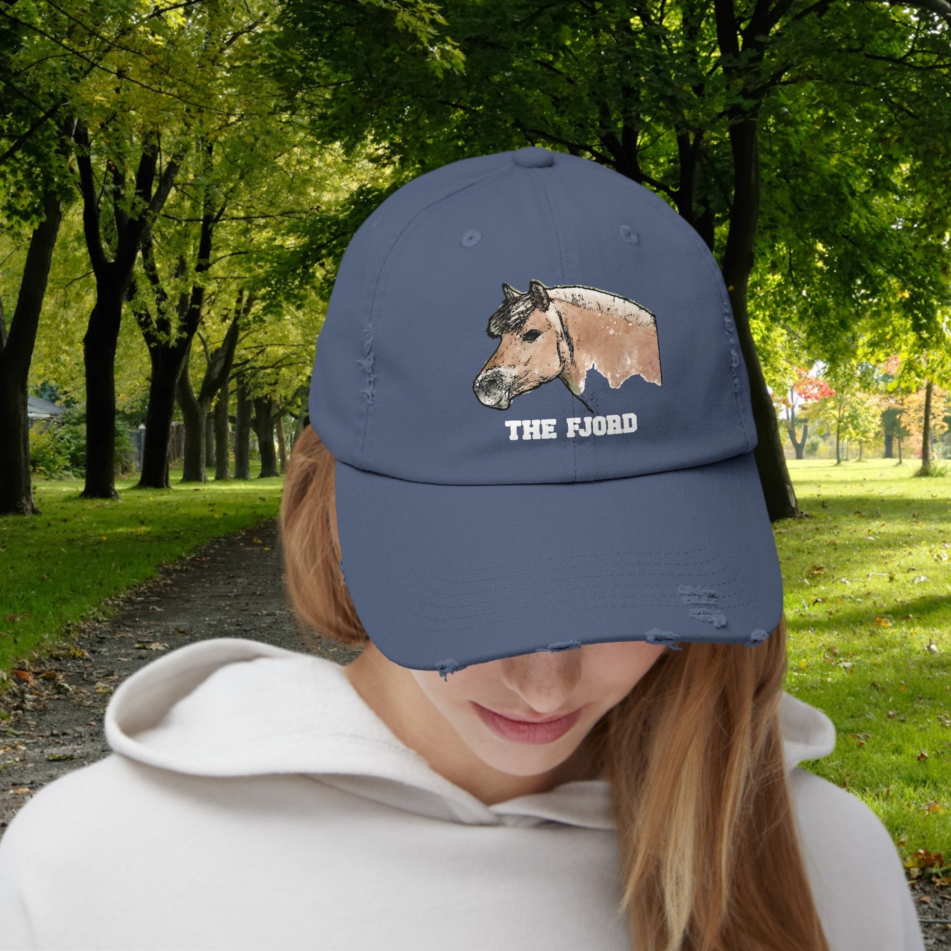 Fjord Horse Hat Cap, Horse Art Baseball Style Cap of Fjord - FlooredByArt