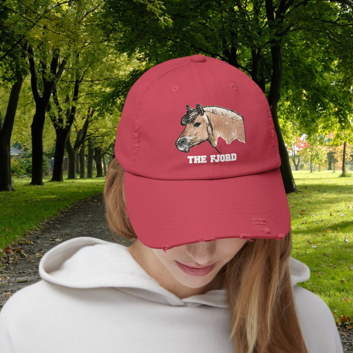 Fjord Horse Hat Cap, Horse Art Baseball Style Cap of Fjord - FlooredByArt