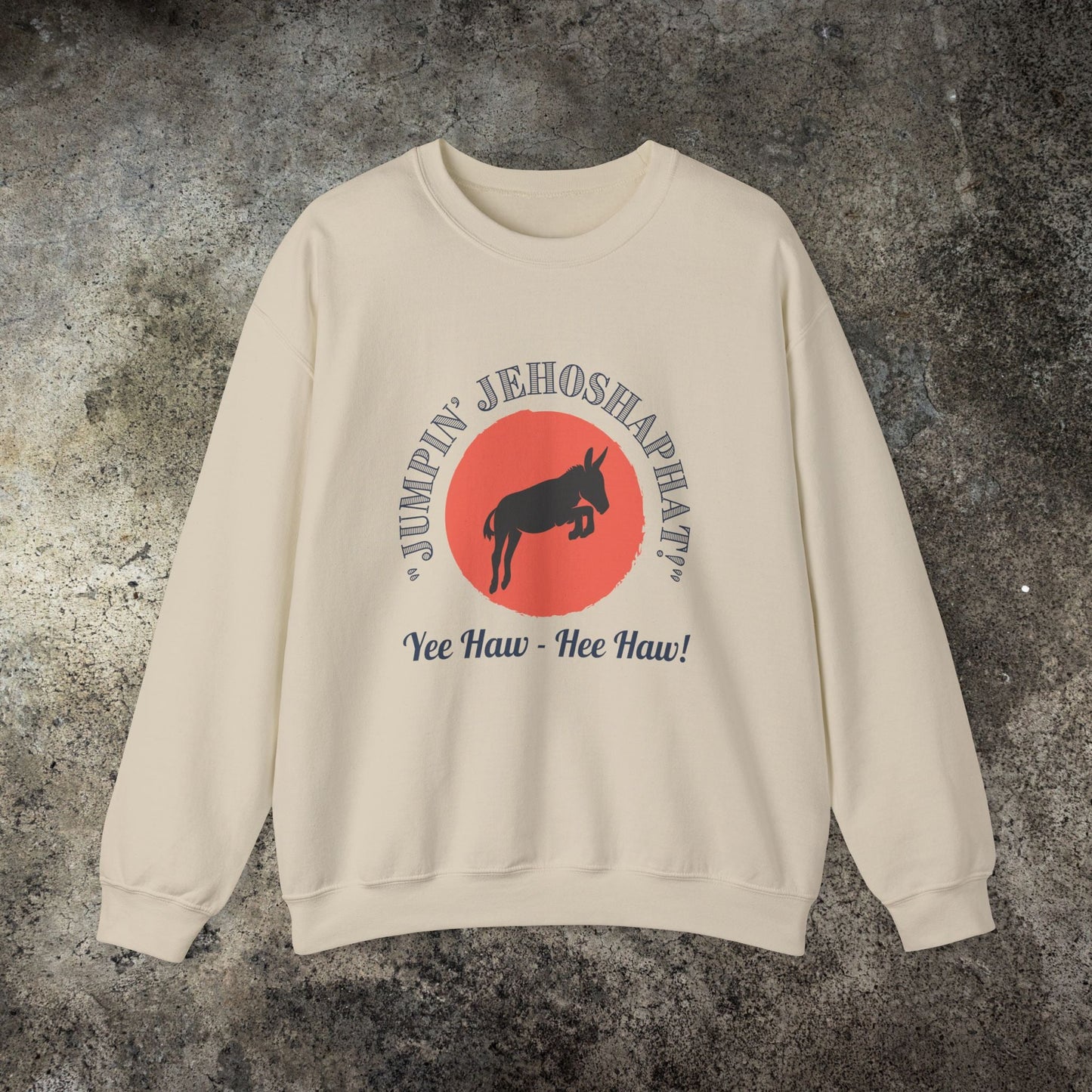 Funny Donkey Sweatshirt, Jumpin Jehoshaphat Yee Haw Hee Haw Shirt - FlooredByArt