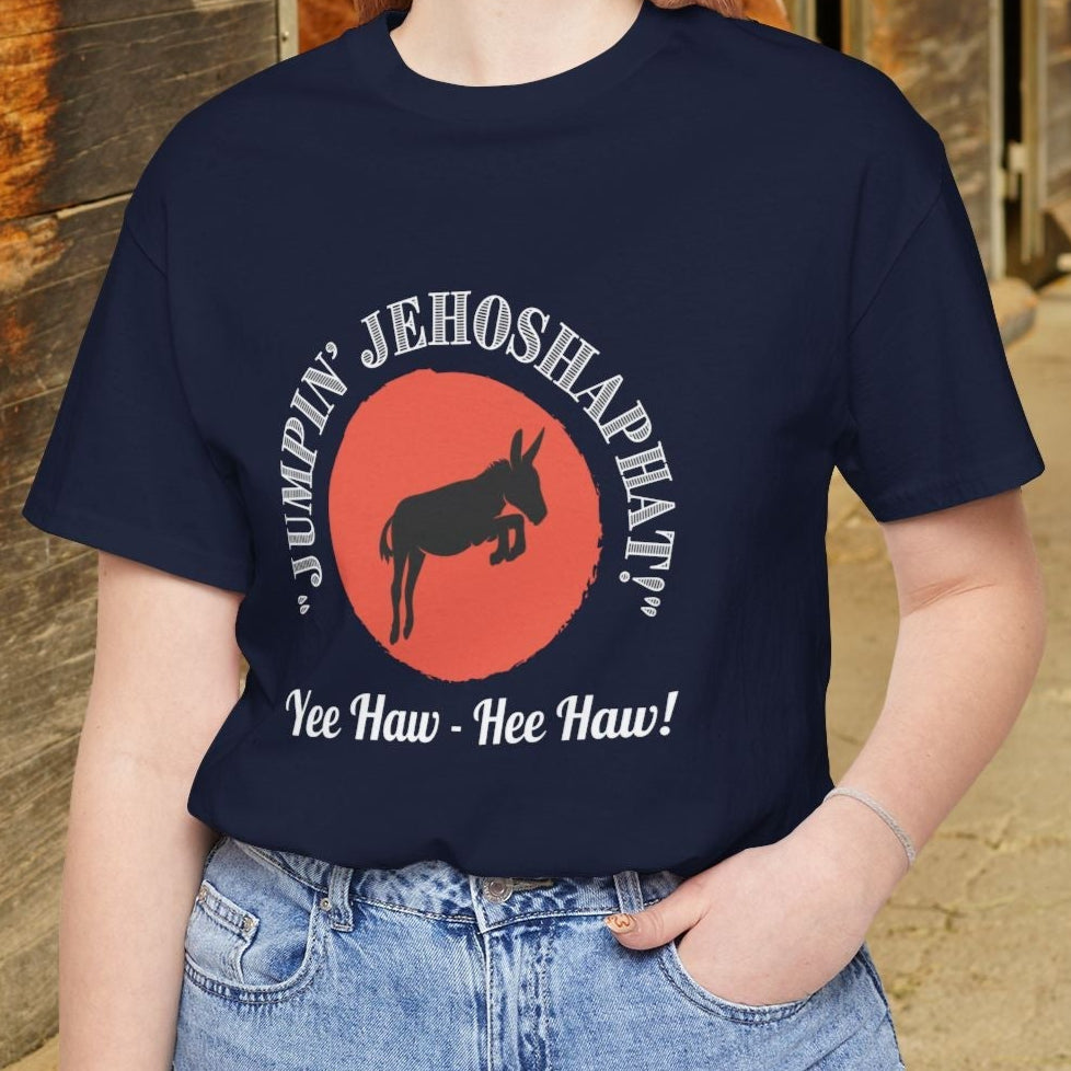 Funny Donkey T-Shirt, Jumpin Jehoshaphat Yee Haw Hee Haw Shirt, Cowboy Humor Tee - FlooredByArt