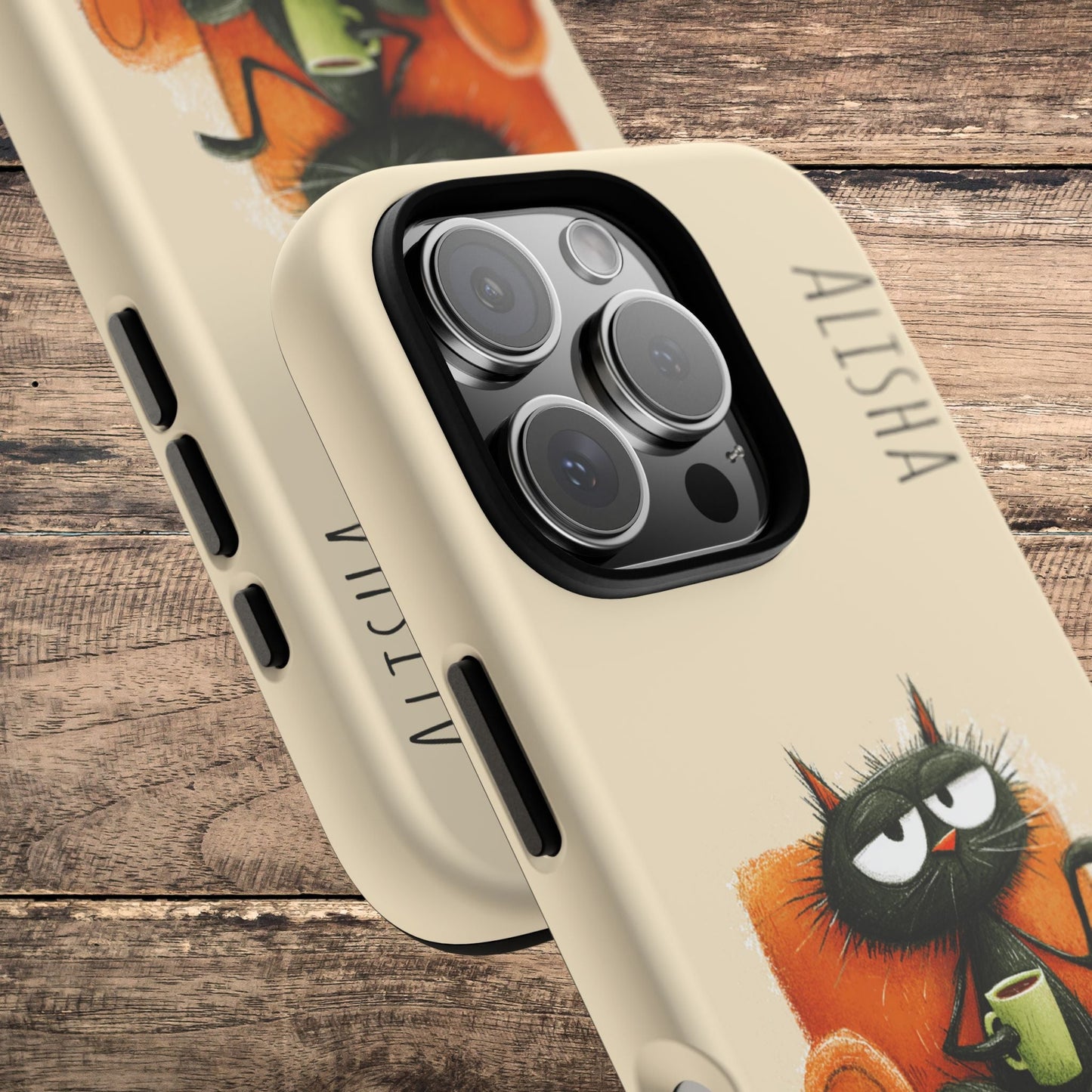 Funny Gossip Cat Phone Case, Cute Phone Accessory, Gift for Cat Phone Cover - FlooredByArt
