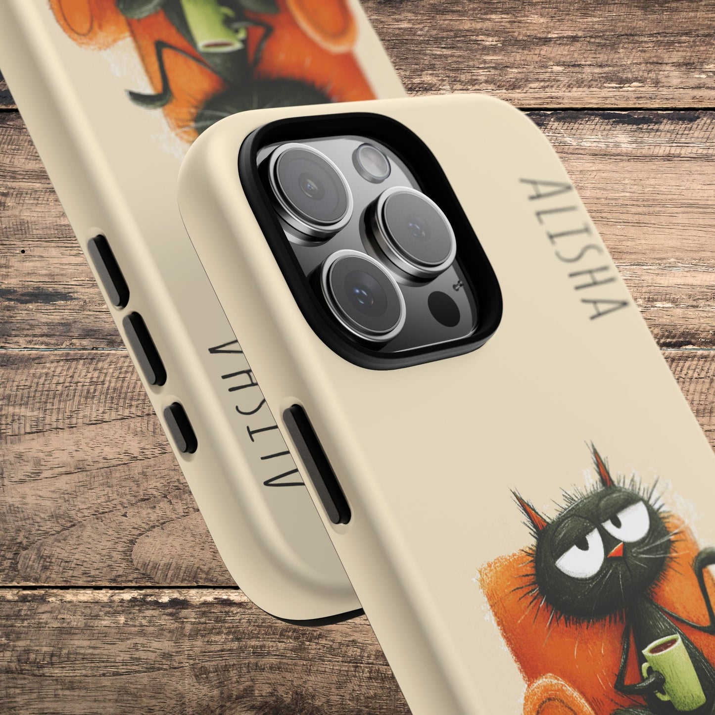 Funny Gossip Cat Phone Case, Cute Phone Accessory, Gift for Cat Phone Cover - FlooredByArt