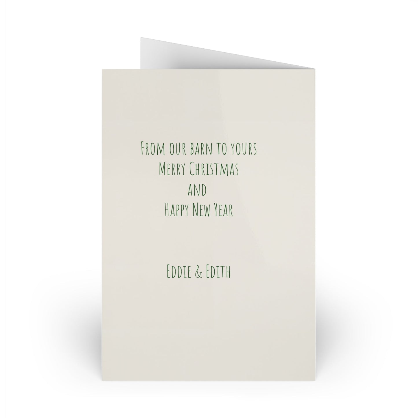 Funny HeeHaw Donkey Christmas Card, Artwork Personalized Blank Greeting Cards - FlooredByArt