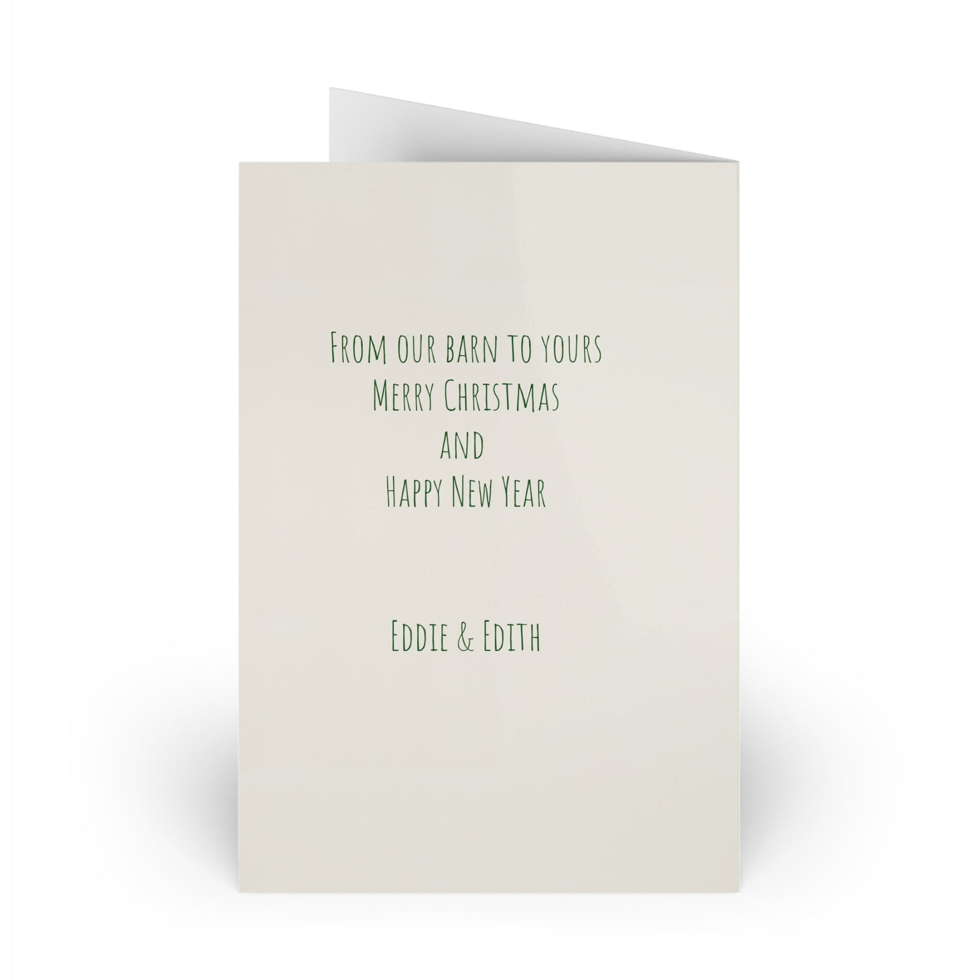 Funny HeeHaw Donkey Christmas Card, Artwork Personalized Blank Greeting Cards - FlooredByArt